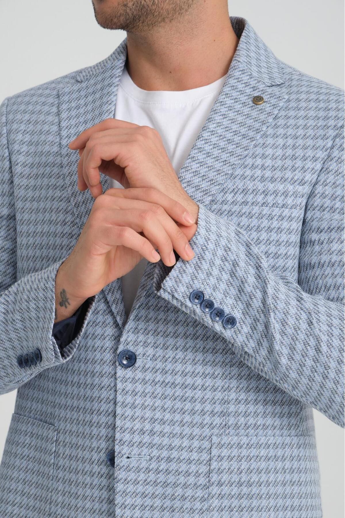 ژاکت مردانه آبی Luisero | 1449 اورجینال - تصویر 2