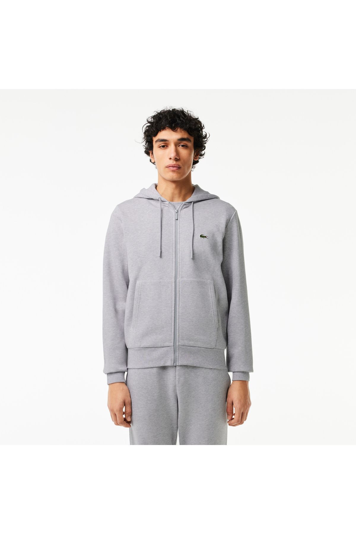 Lacoste ست لباس ورزشی آستین بلند مردانه خاکستری