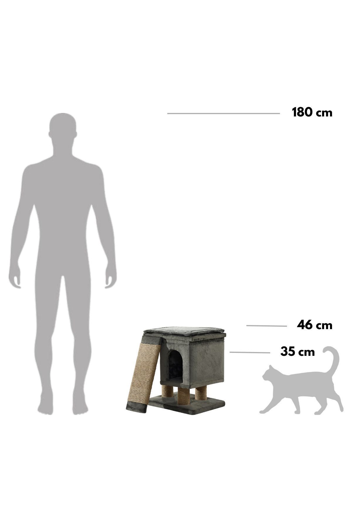 Pet Dreams-Harvey Luxury Cat Scratcher, Rest with Nest, Ladder and Cushion 3