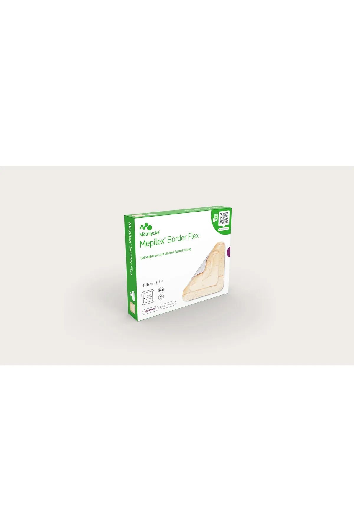 MÖLNLYCKE HEALTH CARE Mepilex Border Flex (12.5x12.5cm 360 Derece Esneyebilen Yara Örtüsü) 1 Kutu