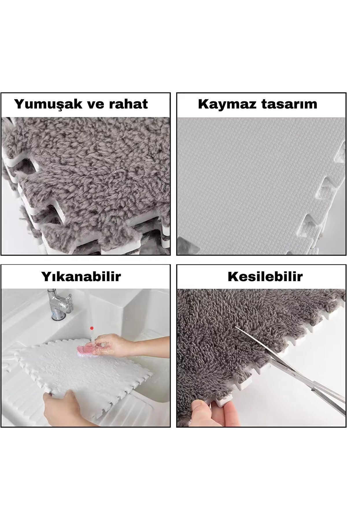 Home Yumuşak Köşelikli Yapboz Puzzle Halı, 10 Parça fotoğrafı 6 (önizleme)
