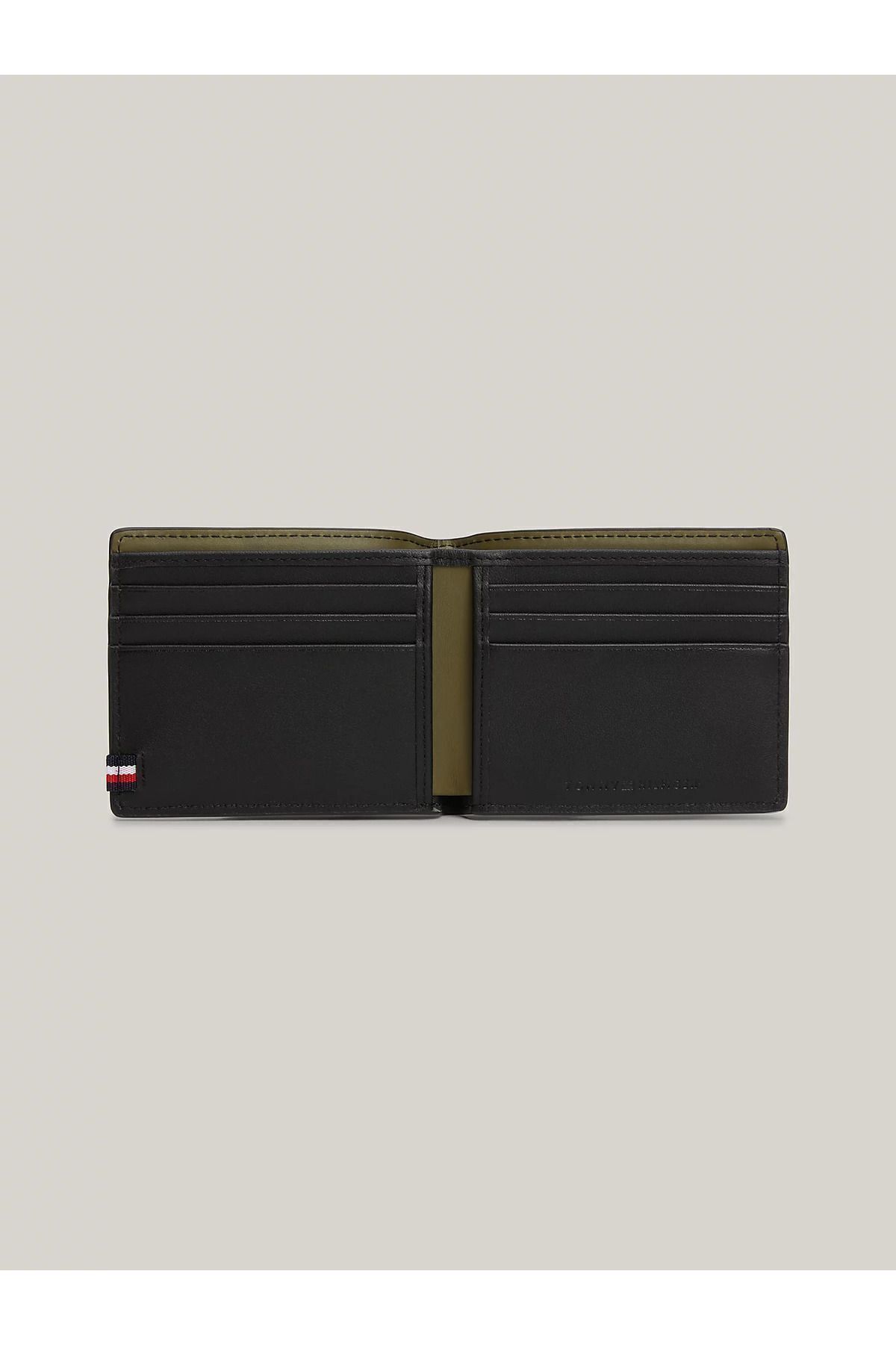 کیف پول مشکی مردانه سیاه چرمی مصنوعی چند کارته با آرم مارک آقایان AM0AM12506 BDS Tommy Hilfiger