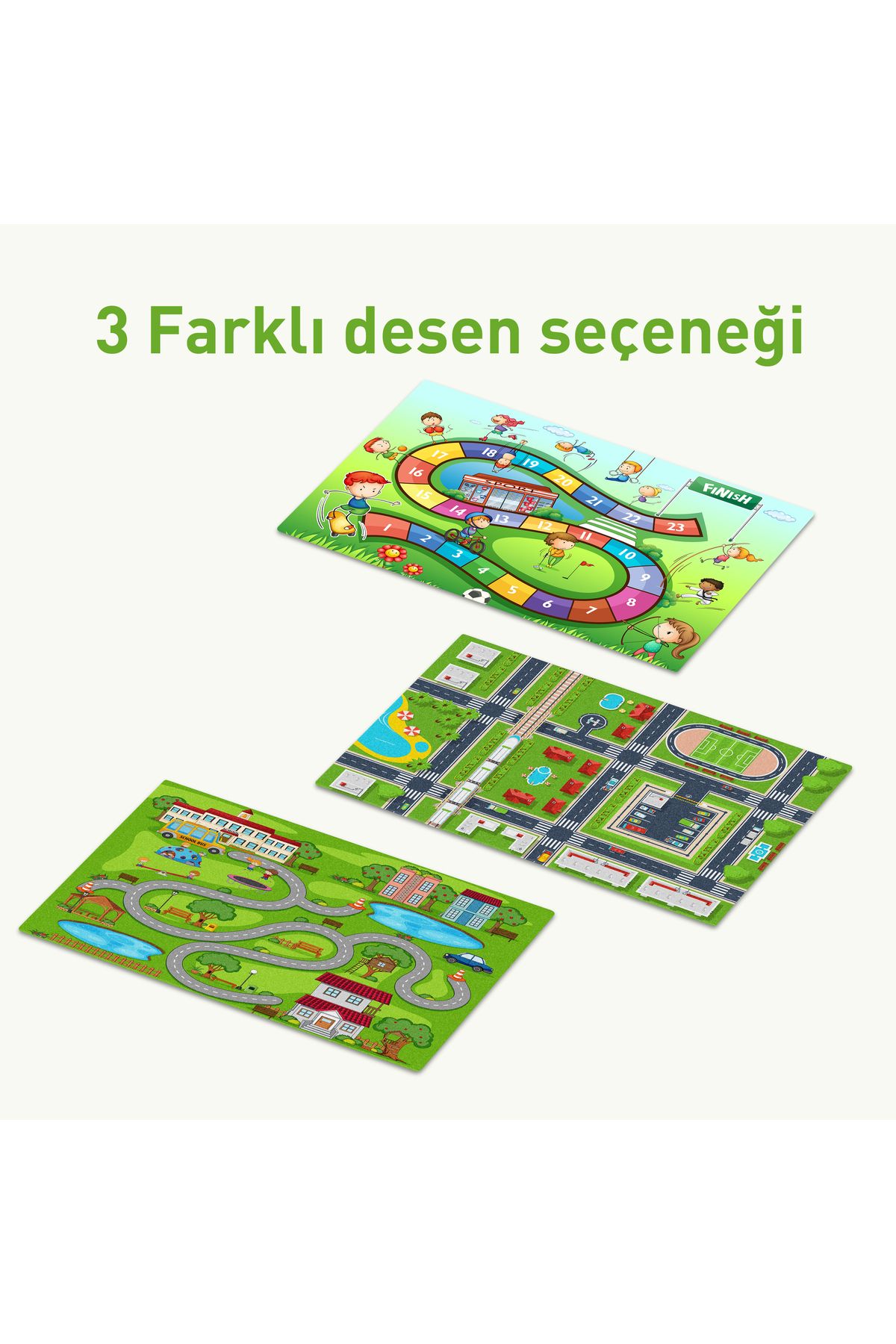 Fibril Carpdress Desenli Kaydırmaz Oyun Halısı 100 x 150 cm fotoğrafı 4 (önizleme)