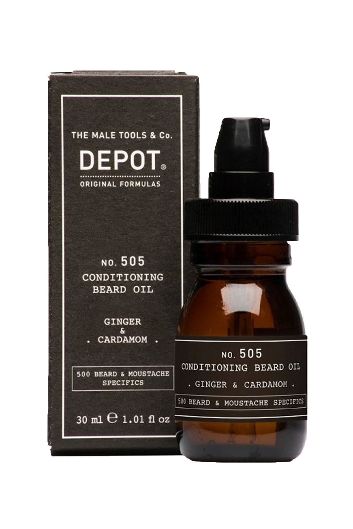 شماره 505 روغن ریش حالت دهنده روغن مراقبت از ریش زنجبیل و هل 30 میلی لیتر DEPOT