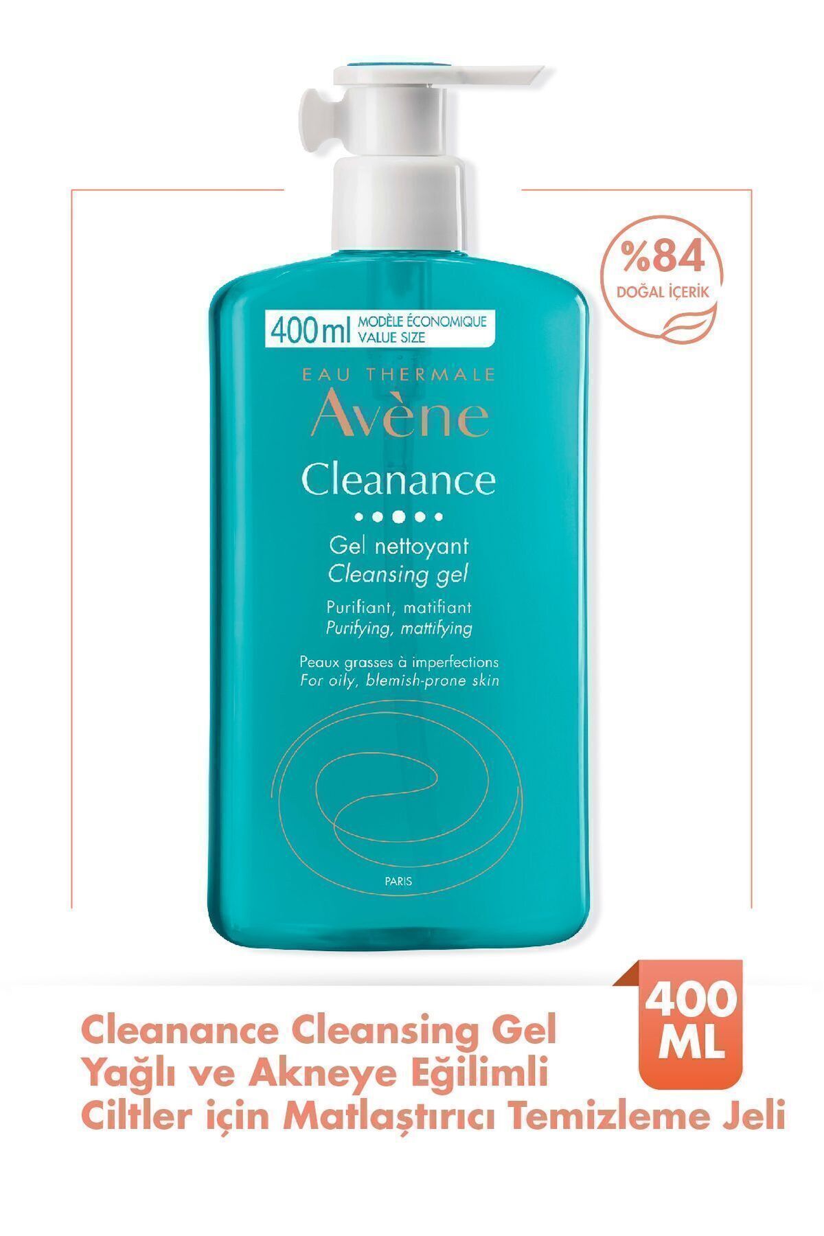 Cleanance Cleansing Gel Yağlı Ve Akneye Eğilimli Ciltler İçin Matlaştırıcı Temizleme Jeli 400 Ml