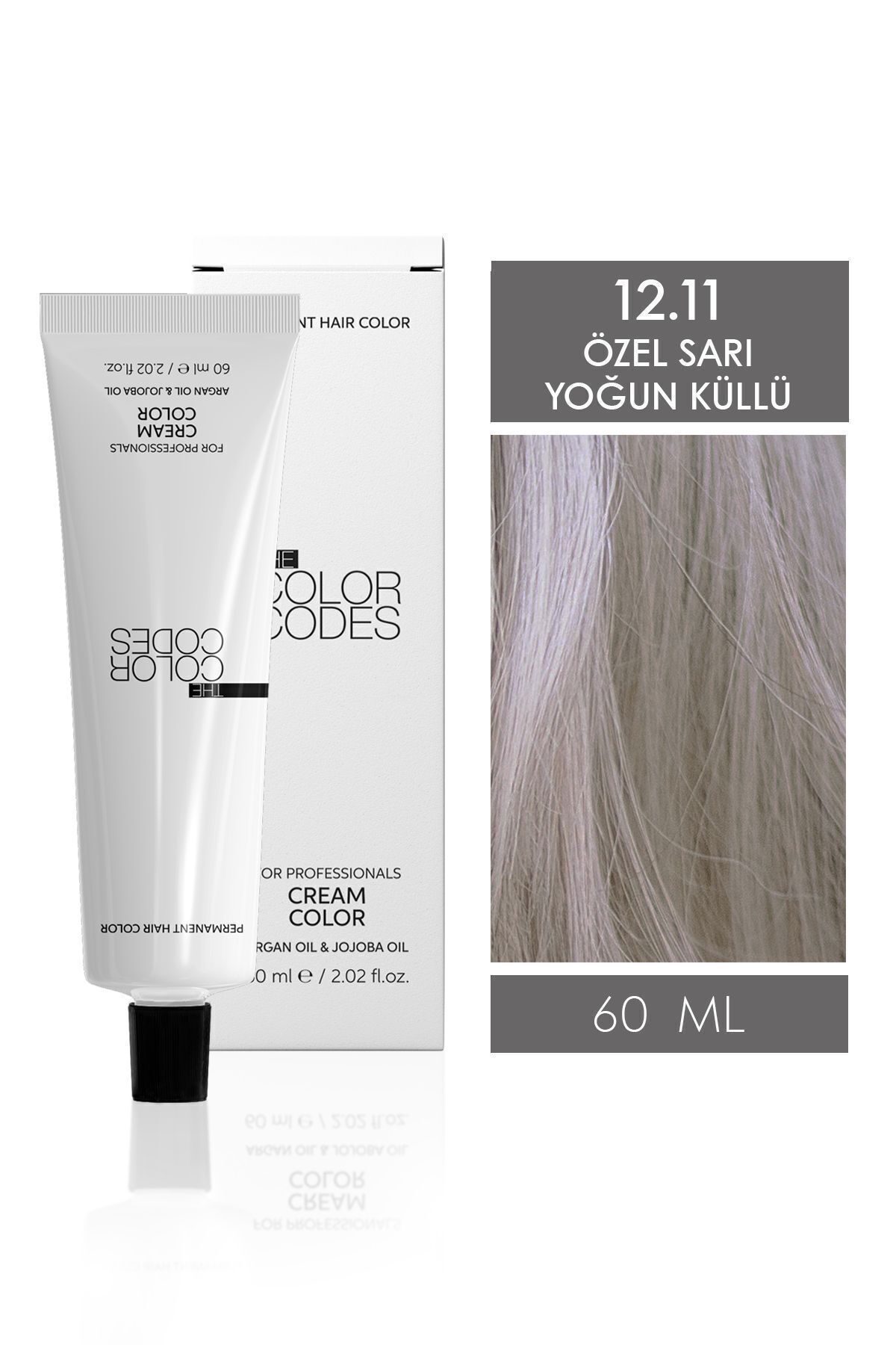THE COLOR CODES CREAM COLOR SAÇ BOYASI 12.11 ÖZEL SARI YOĞUN KÜLLÜ 60ML ...