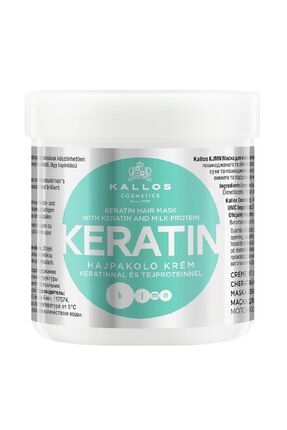 Kallos Cosmetics Keratinli Ve Süt Proteinli Keratin 500ml Saç Maskesi Kuru, H...