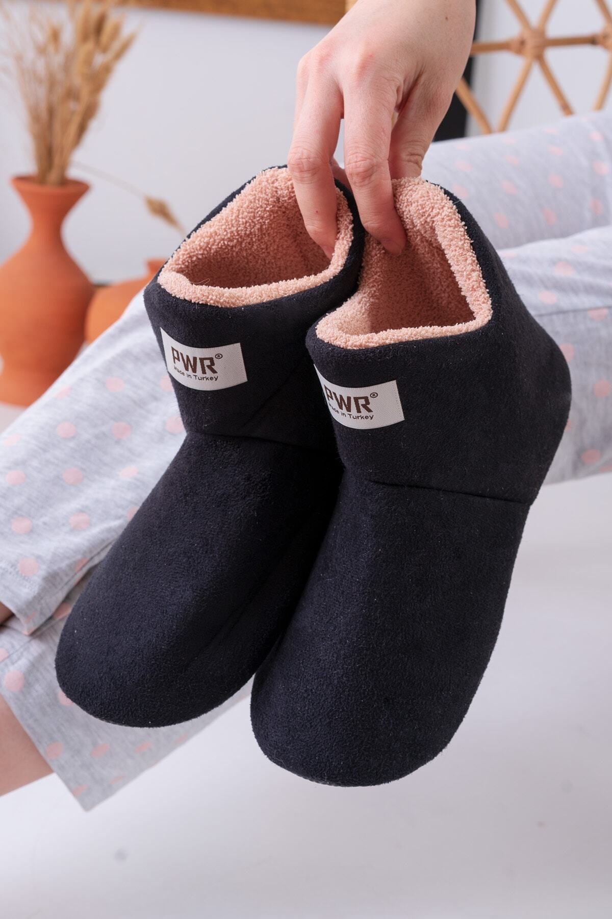 Slipcat Unisex Içi Yünlü Ev Pandufu Ev Botu Ev Ayakkabısı