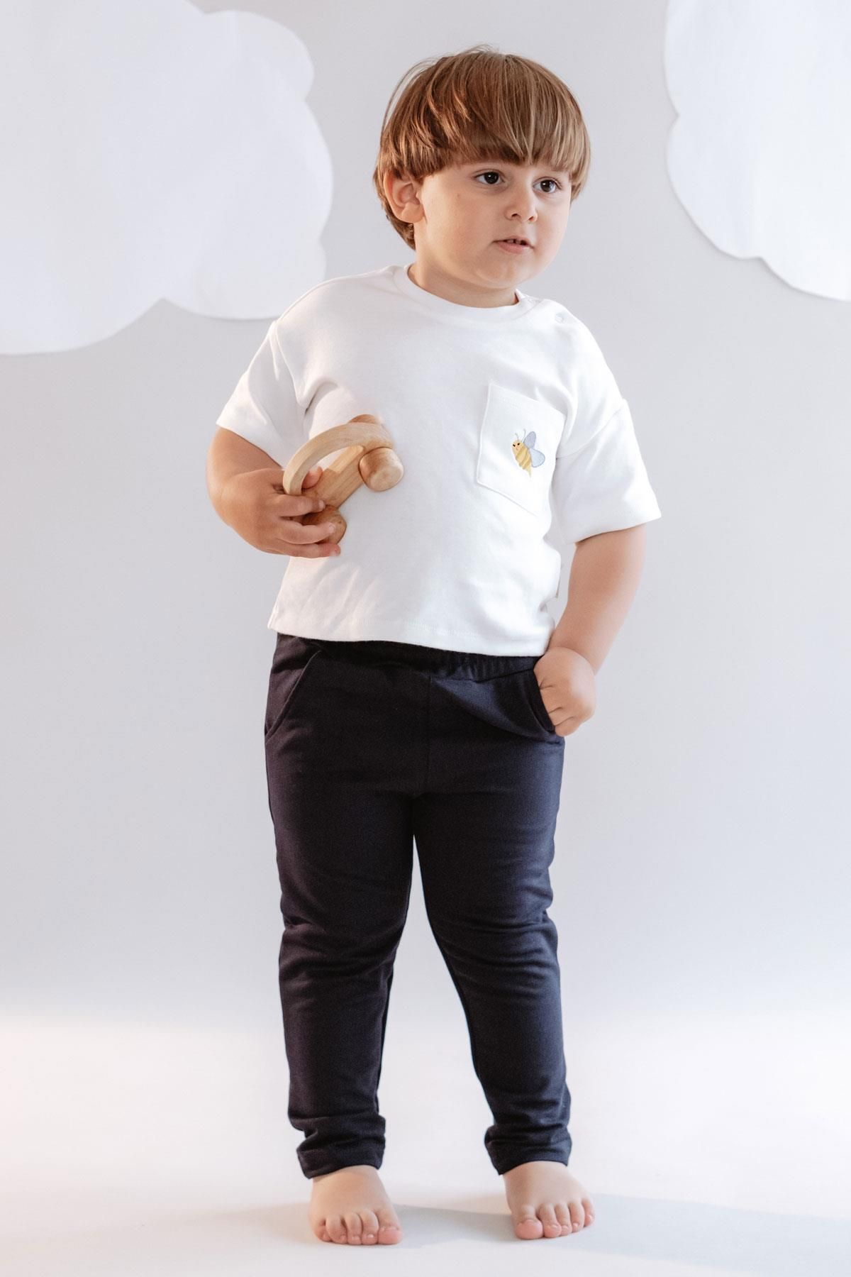 سی اند سیتی شلوار ورزشی پسرانه ساق بلند، مدل ۷۶۲ سرمه‌ای