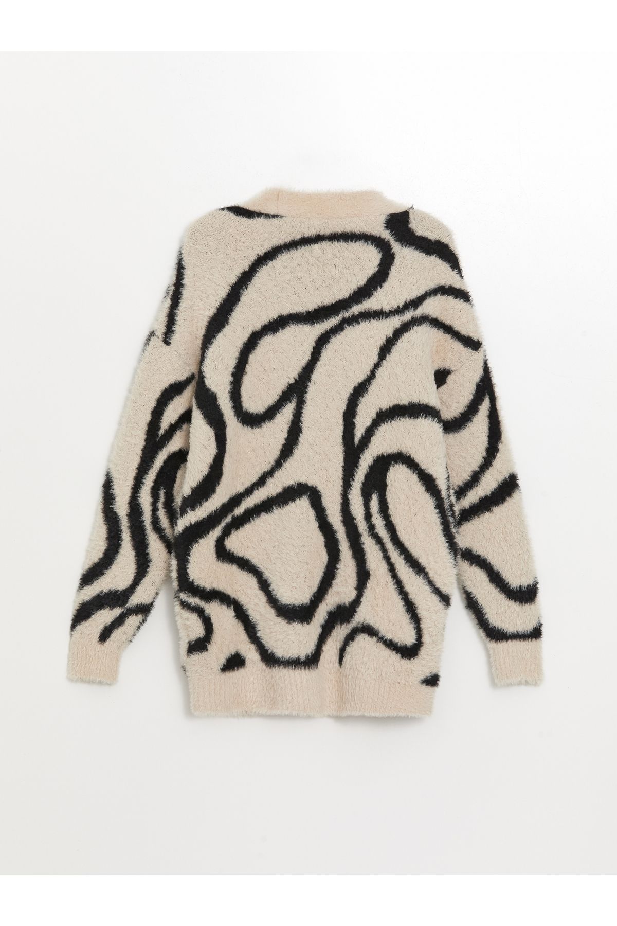 LC Waikiki-Patterned V-Neck Women's Knitwear Cardigan 2