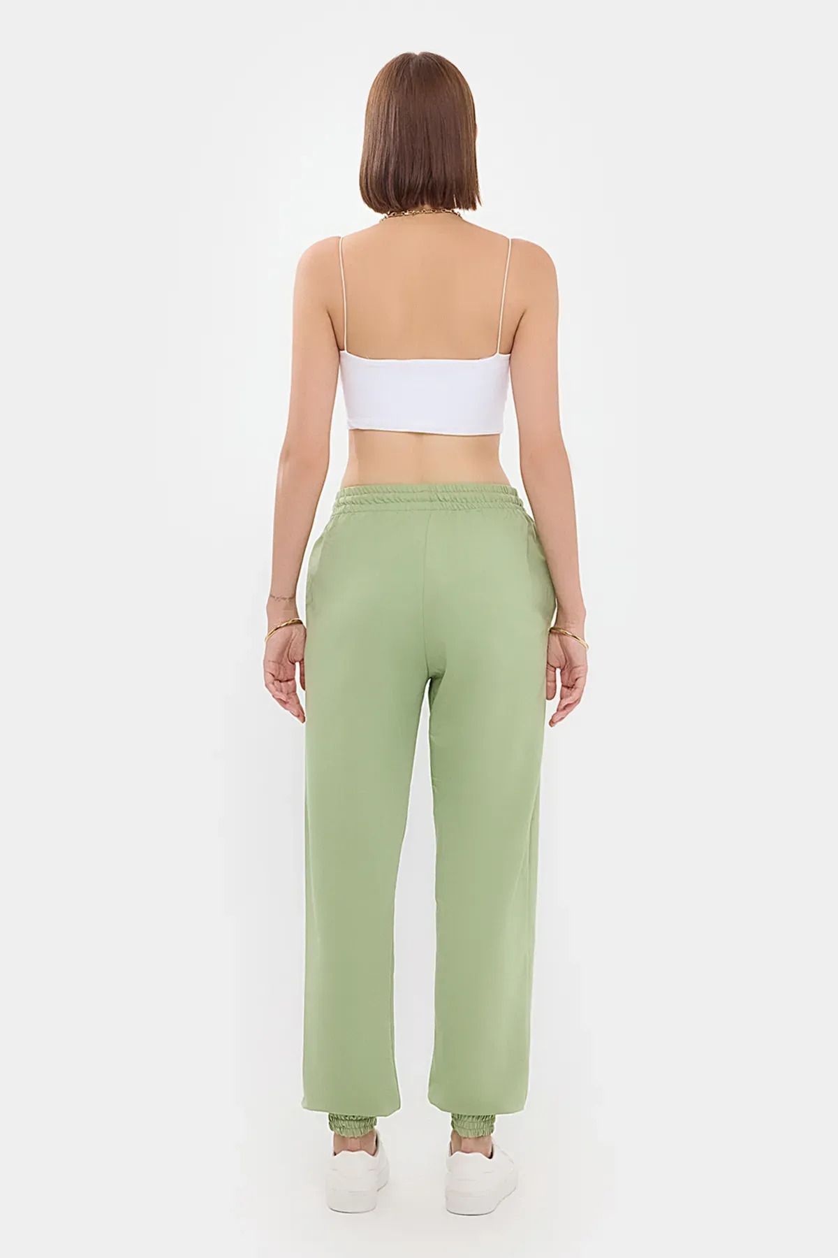 Hiccup-High Strings Adjustable Regular Waist Sweatpants 4