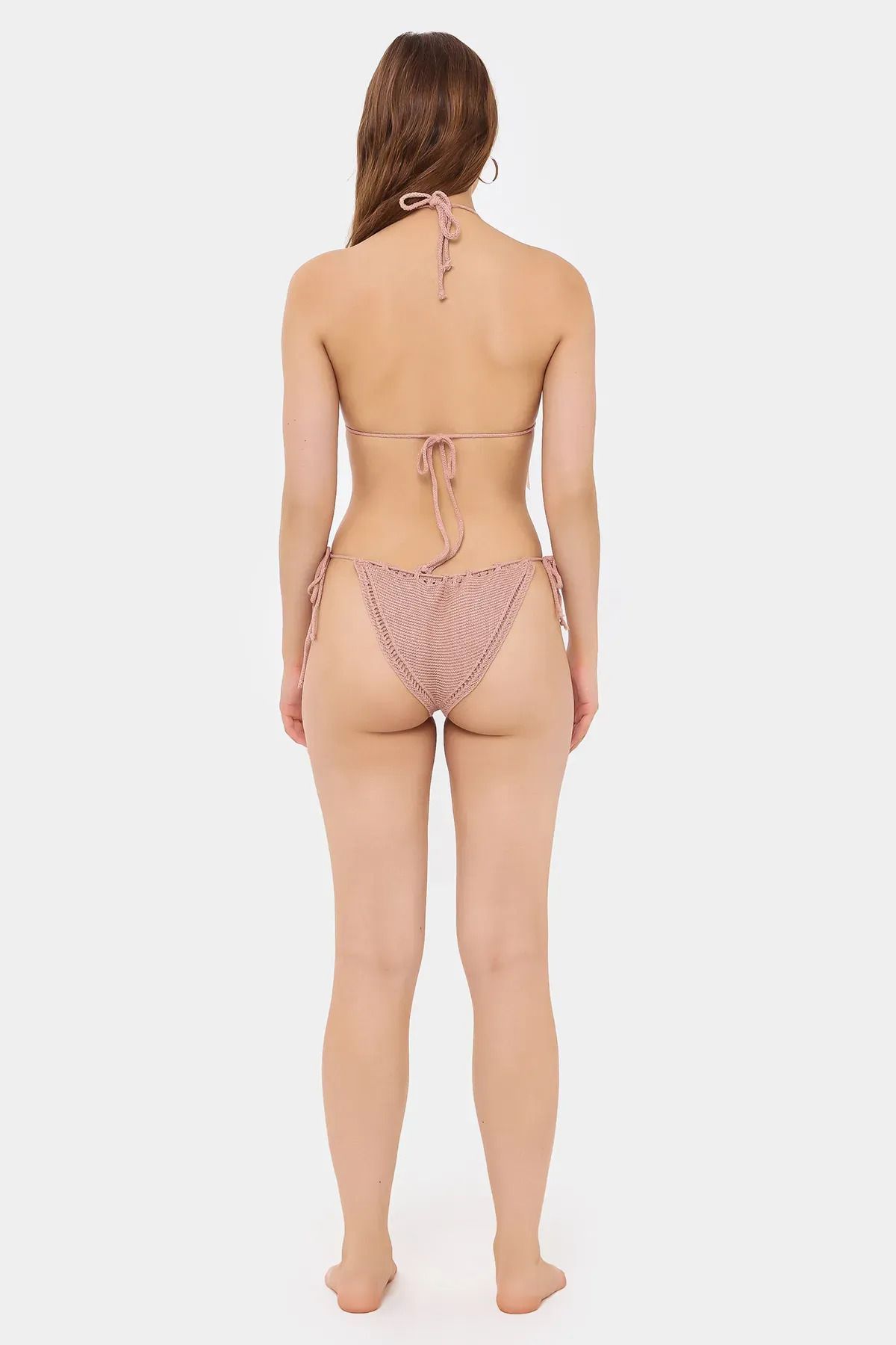 Hiccup-Triangular Mesh Binding Detailed Bikini Set with Seashells 4