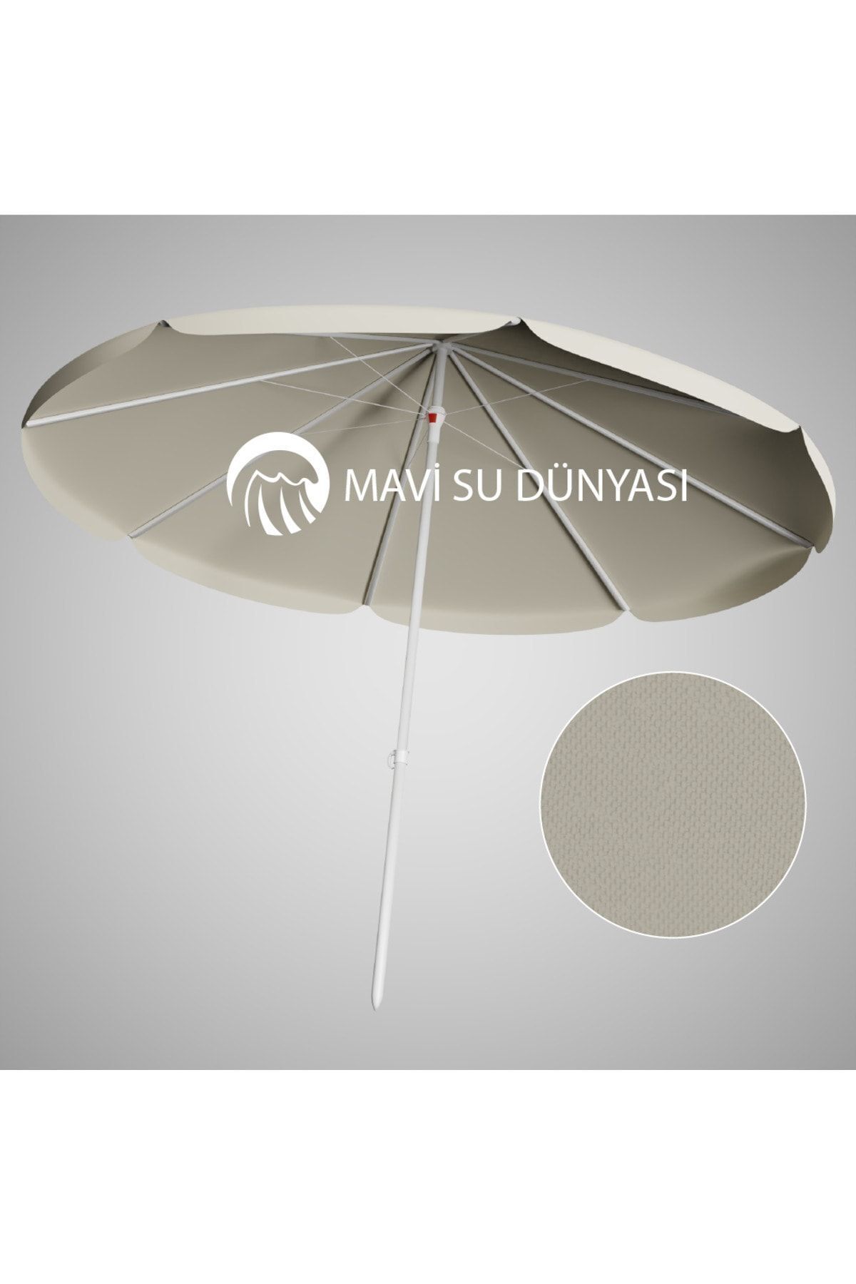 Beach Sea Balcony Umbrella and Drum Included. Rotatable 2 Meters 10 Wires