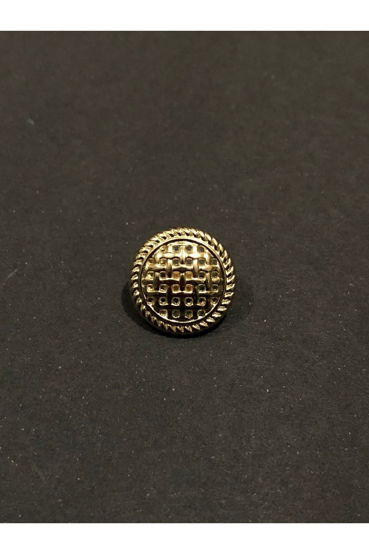 aensia-Gold Gold Mesh Model Button Small Size Button 24 Size Metal Button - Pack of 6 Buttons 3