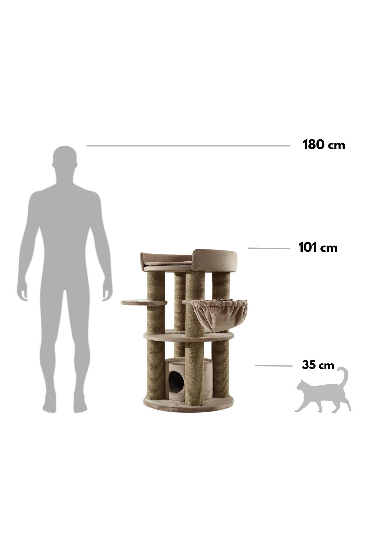 Pet Dreams-Cosmo Luxury Cat Tree - Scratching and Resting Features 3