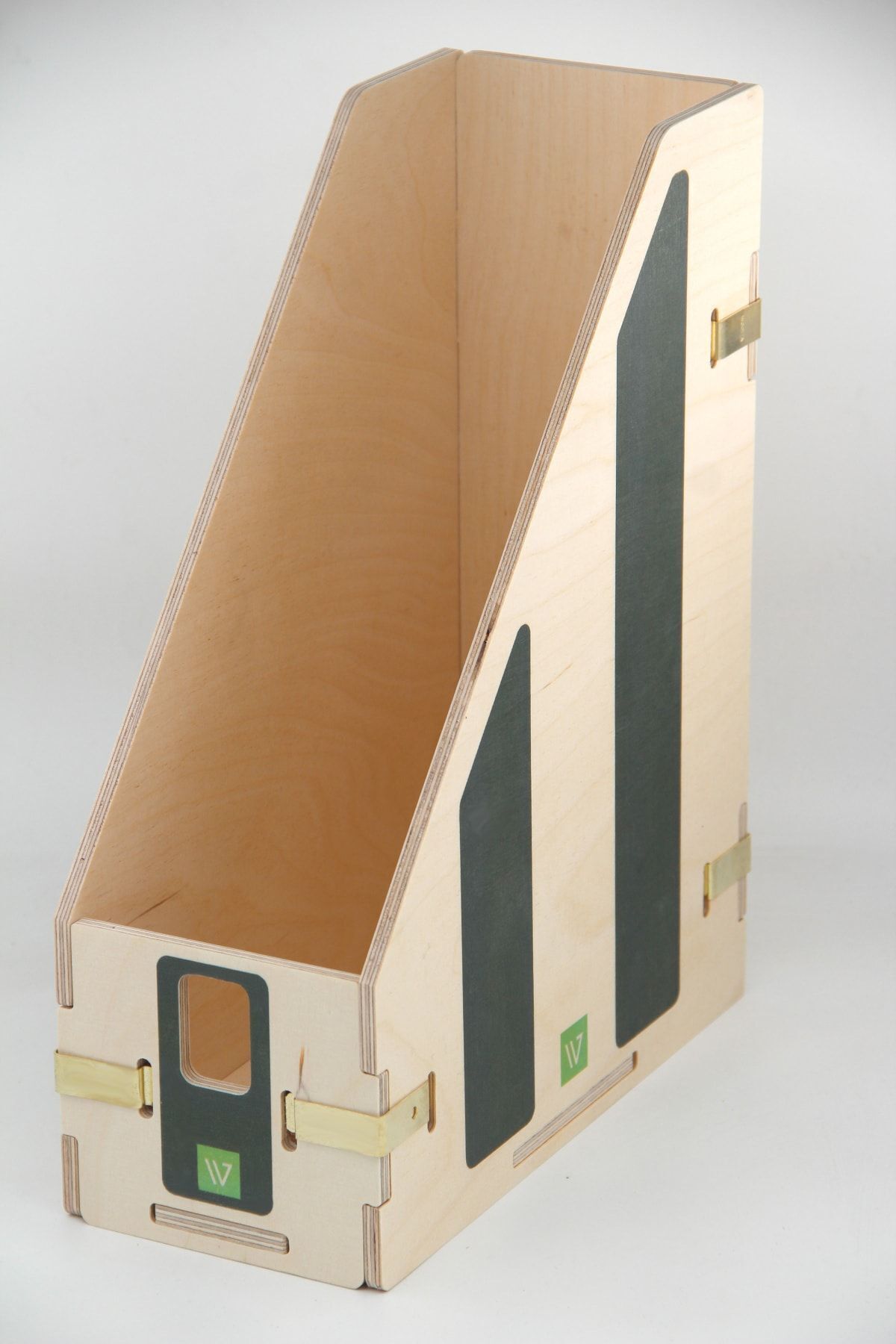 Wodiza Ahşap Dosyalık Dergi Dosyası 12cm X 33cm X 26cm Koyu Yeşil 303 Masaüstü Dosyalık Magazinlik