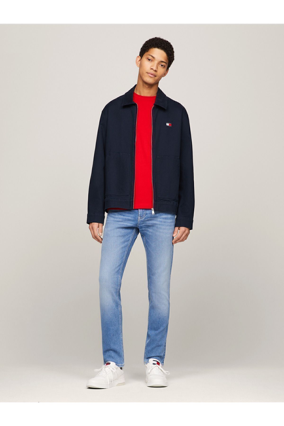 شلوار جین مردانه آرم برند آقایان SCANTON SLIM FIT شیک و زیبا 5 جیب کلاسیک مناسب برای استفاده روزانه Tommy Hilfiger