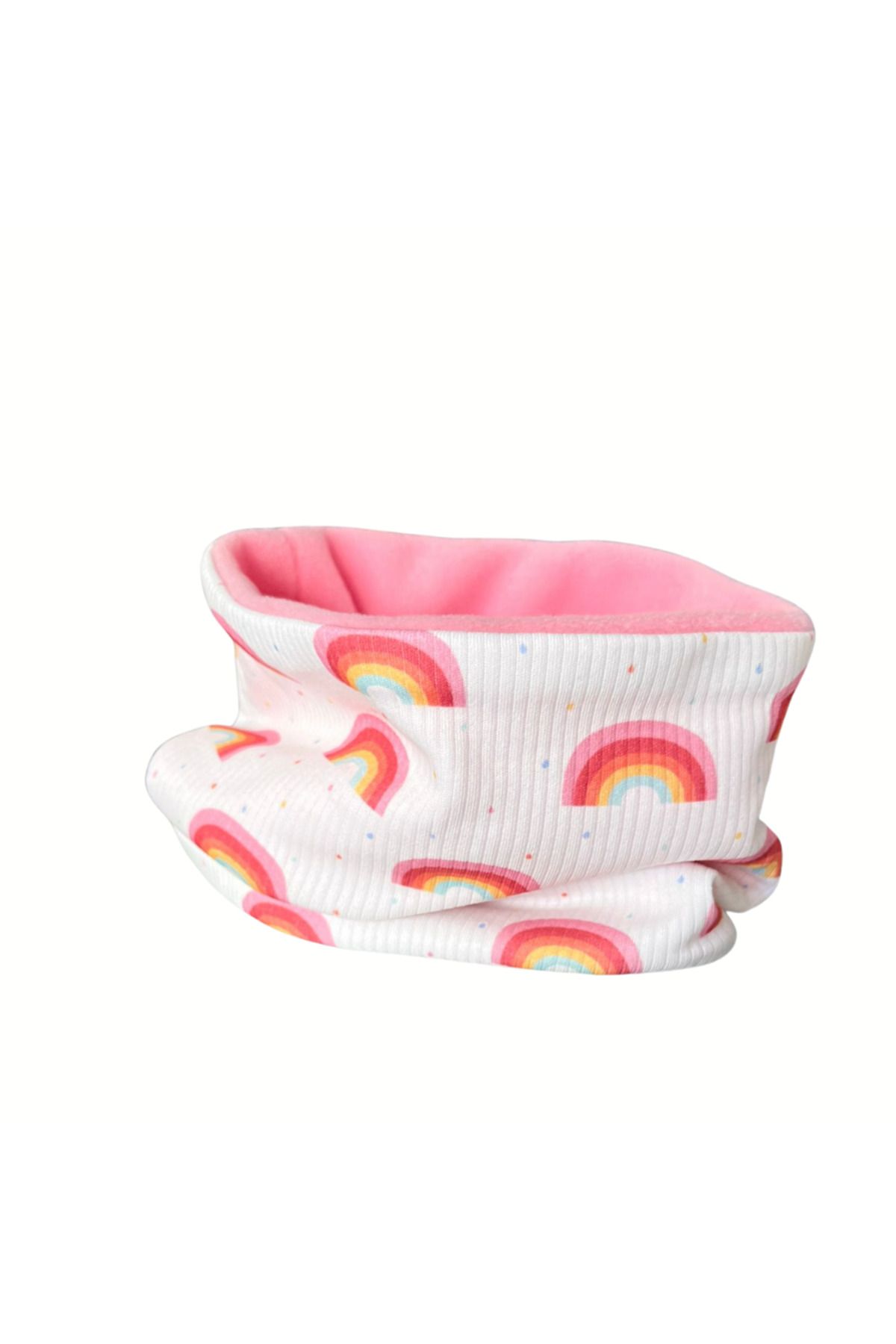 Mama Yoyo Baby&Kids Çocuk Polar Boyunluk -Rainbow / Pembe - 5 Yaşa kadar uyumlu