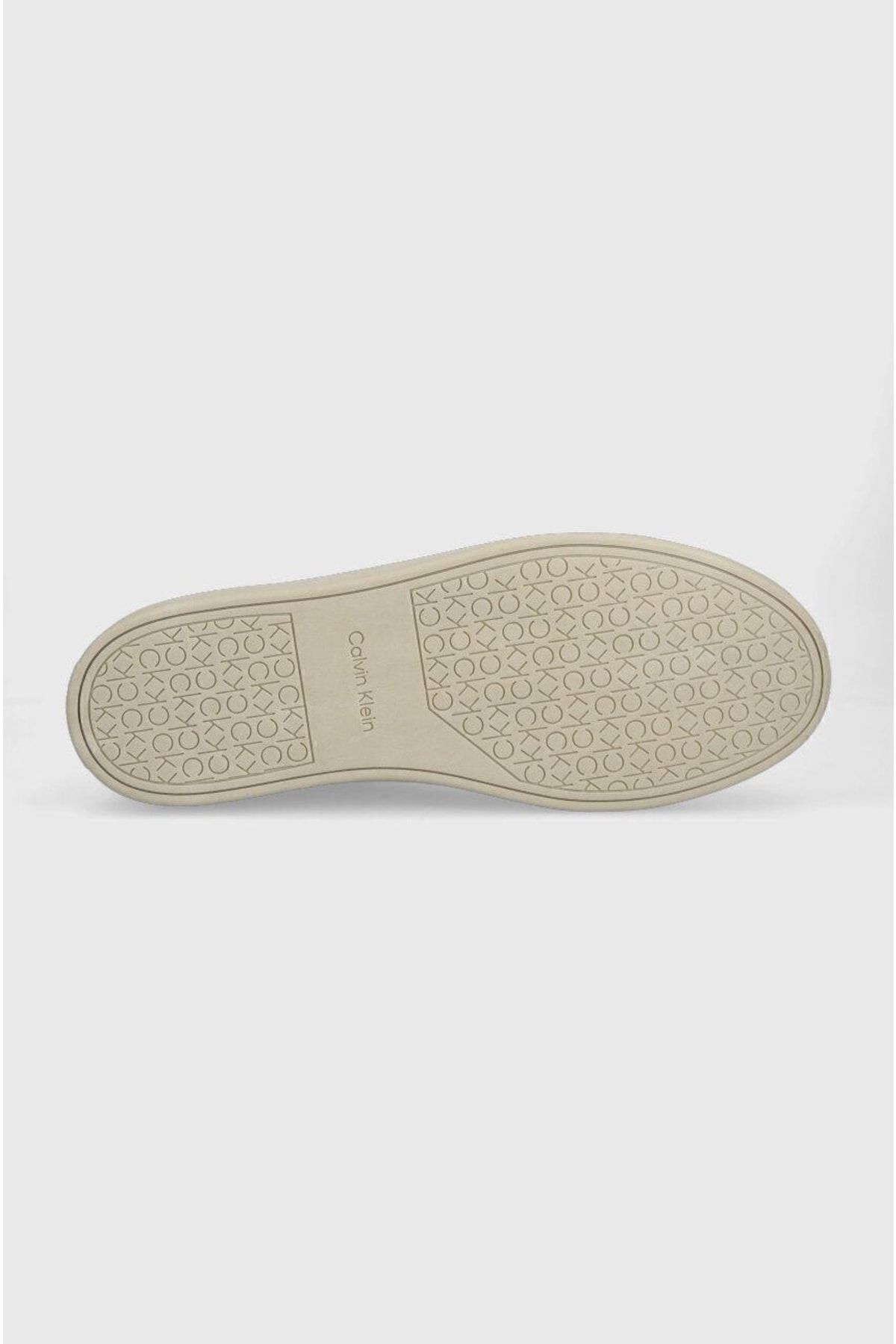 اسنیکر خاکستری مردانه توری بالا و ZIP مونو Calvin Klein