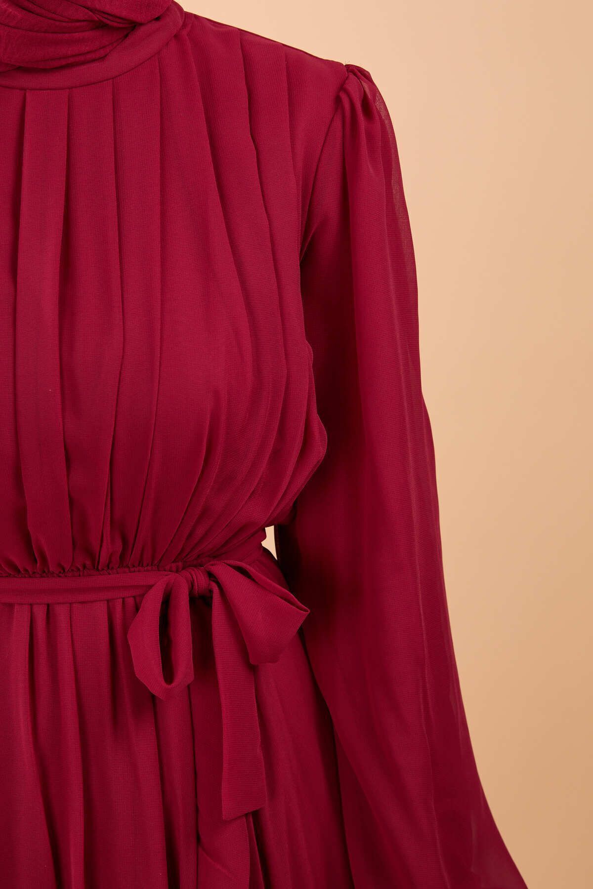 TOFİSA-23863-BORDO Rochie 6