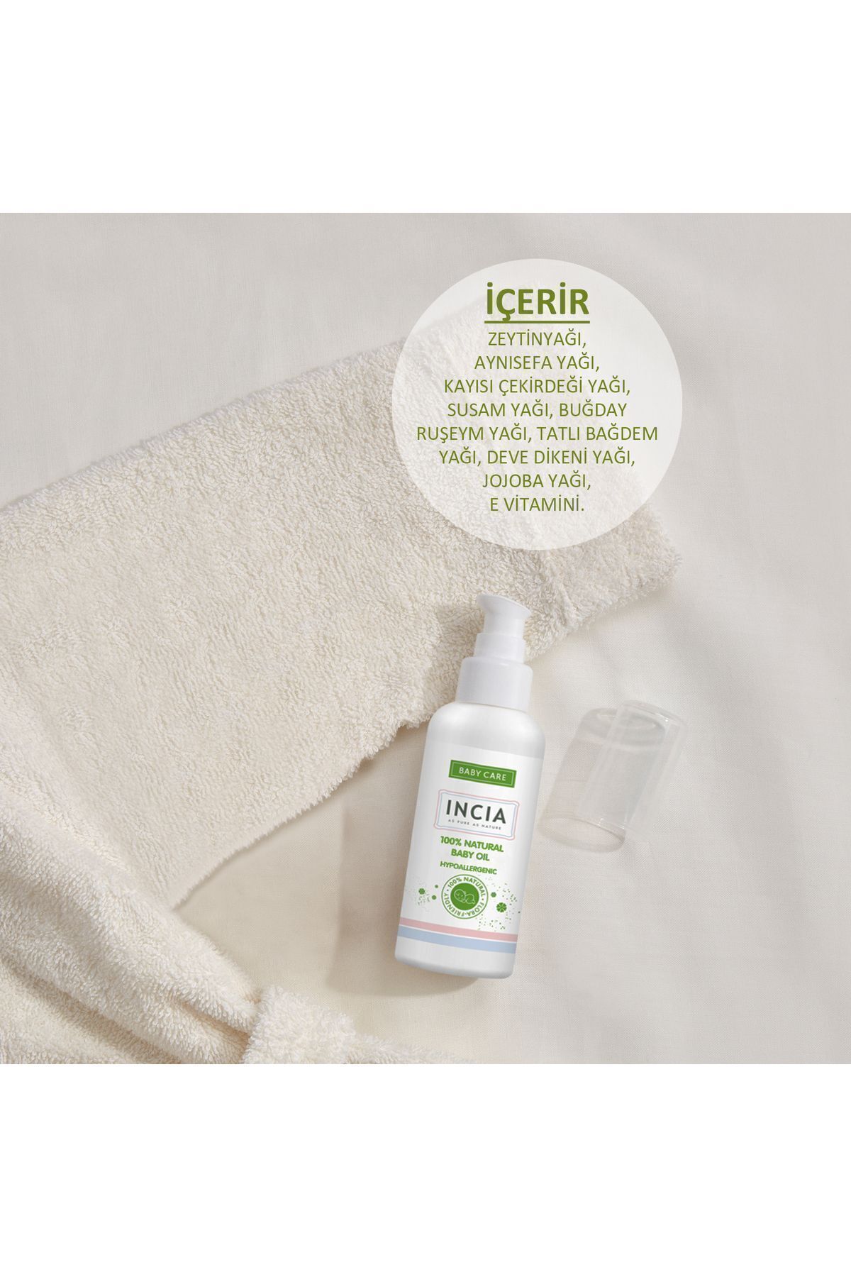 %100 Doğal Bebek Yağı Organik Jojoba Bakım Masaj Yağı Parafinsiz Bitkisel Vegan 110 ml