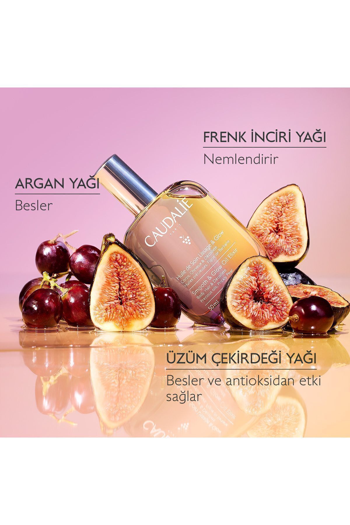 روغن اکسیر صاف کننده و درخشنده 50 میلی لیتر Caudalie