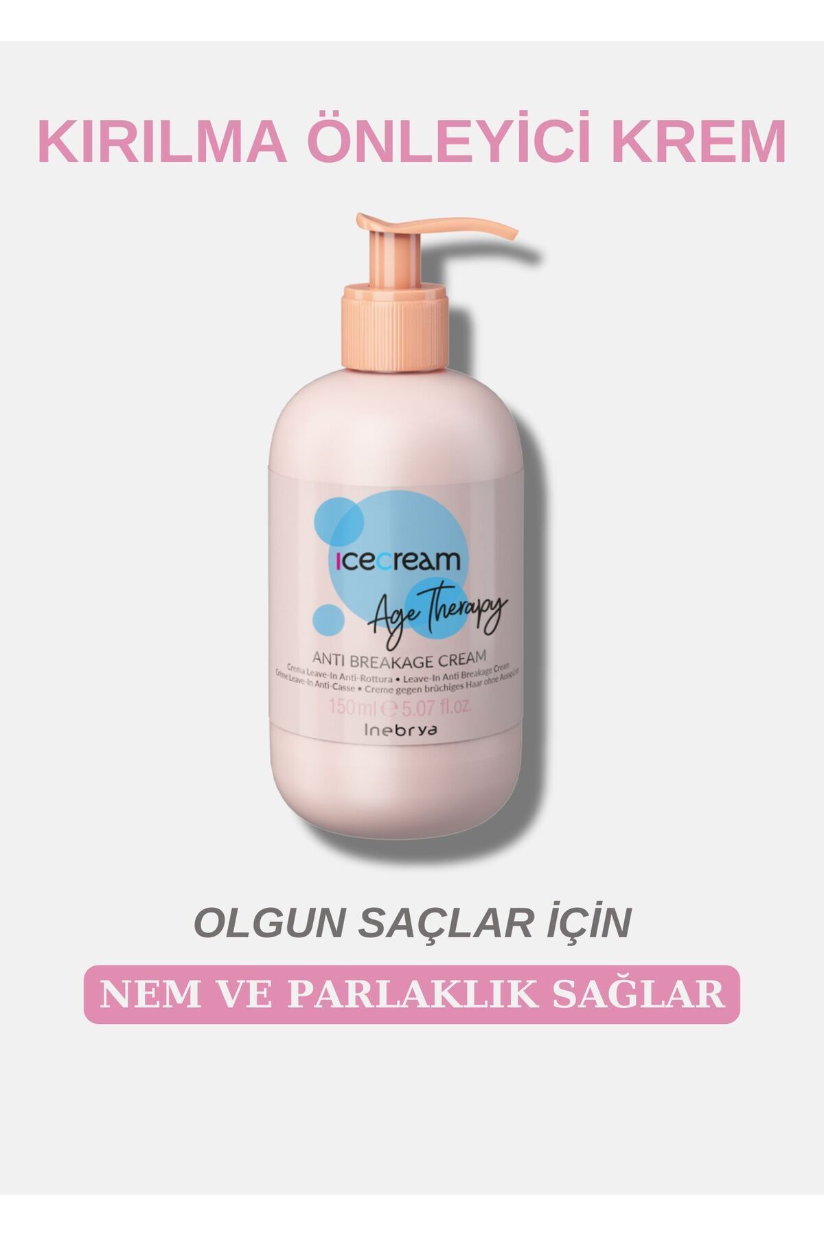 Ice Cream Age Therapy Anti Breakage Cream - کرم ضد شکستگی برای موهای بالغ 150 میلی لیتر Inebrya