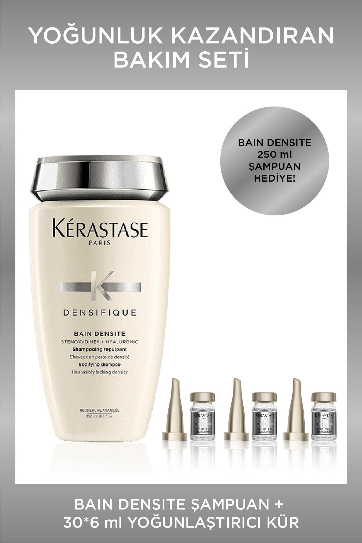 Densifique Femme Intensiifying Care Cure 30x6ml + شامپو Bain Densite 250ml Kerastase