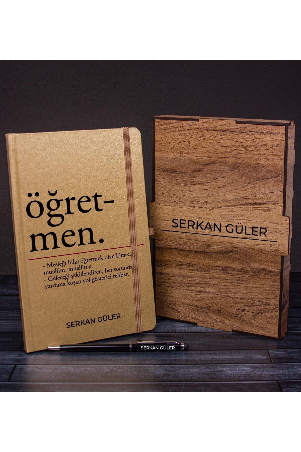 EJOYA Öğretmenlere Özel Ahşap Kutuda Defter Kalem Hediye Seti 110578