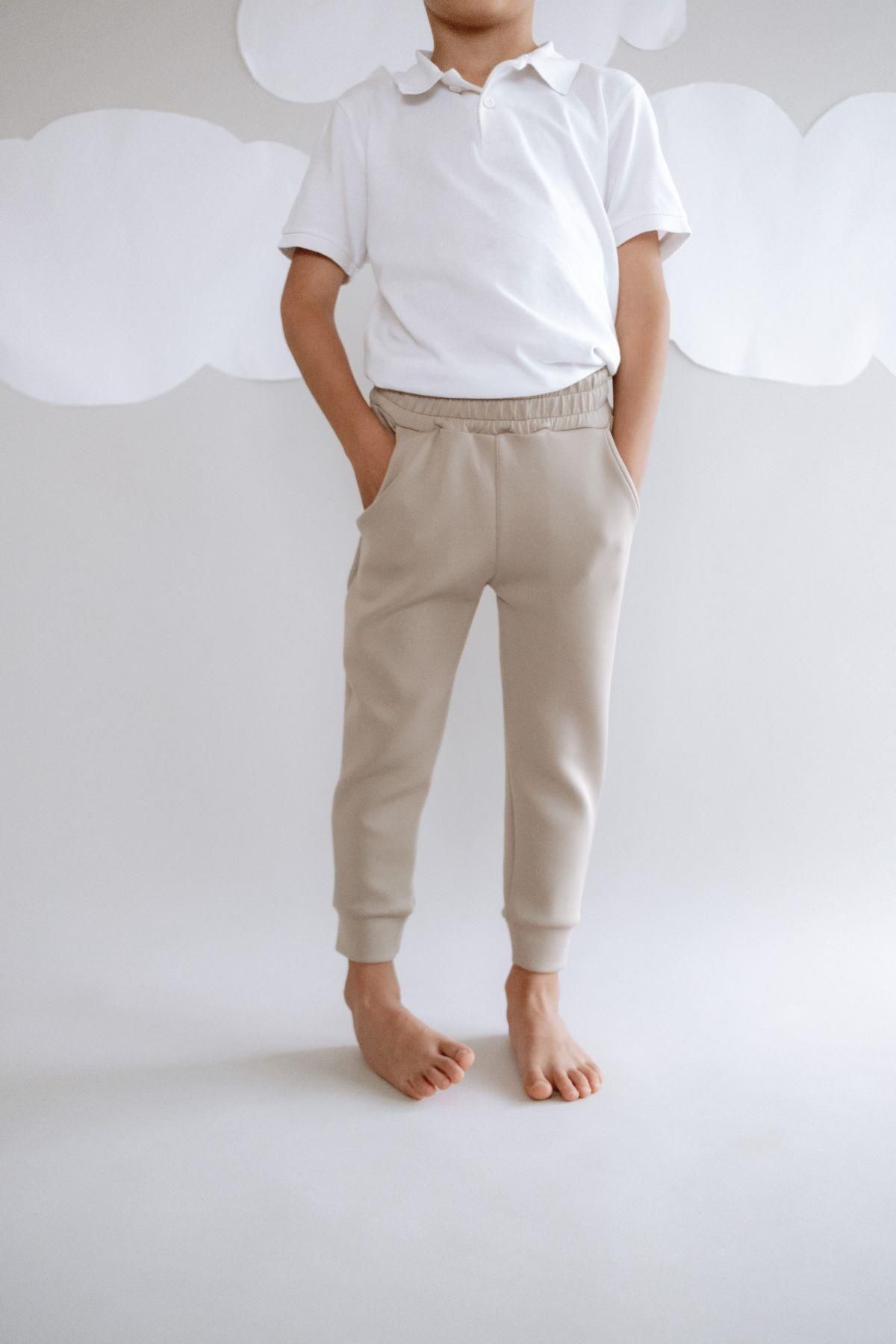 C&City-Boy's Cuffed Leg Sweatpants 873 Stone 4