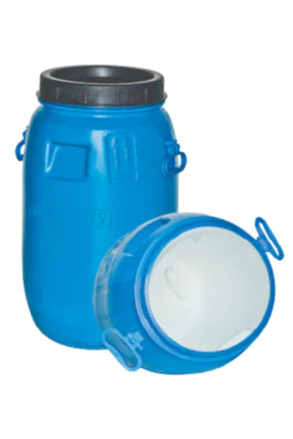 ŞEN PLASTİK 30 Litre Içi Beyaz Plastik Zeytin Yağ Turşu Şarap Pekmez Varili Bidonu Yuvarlak