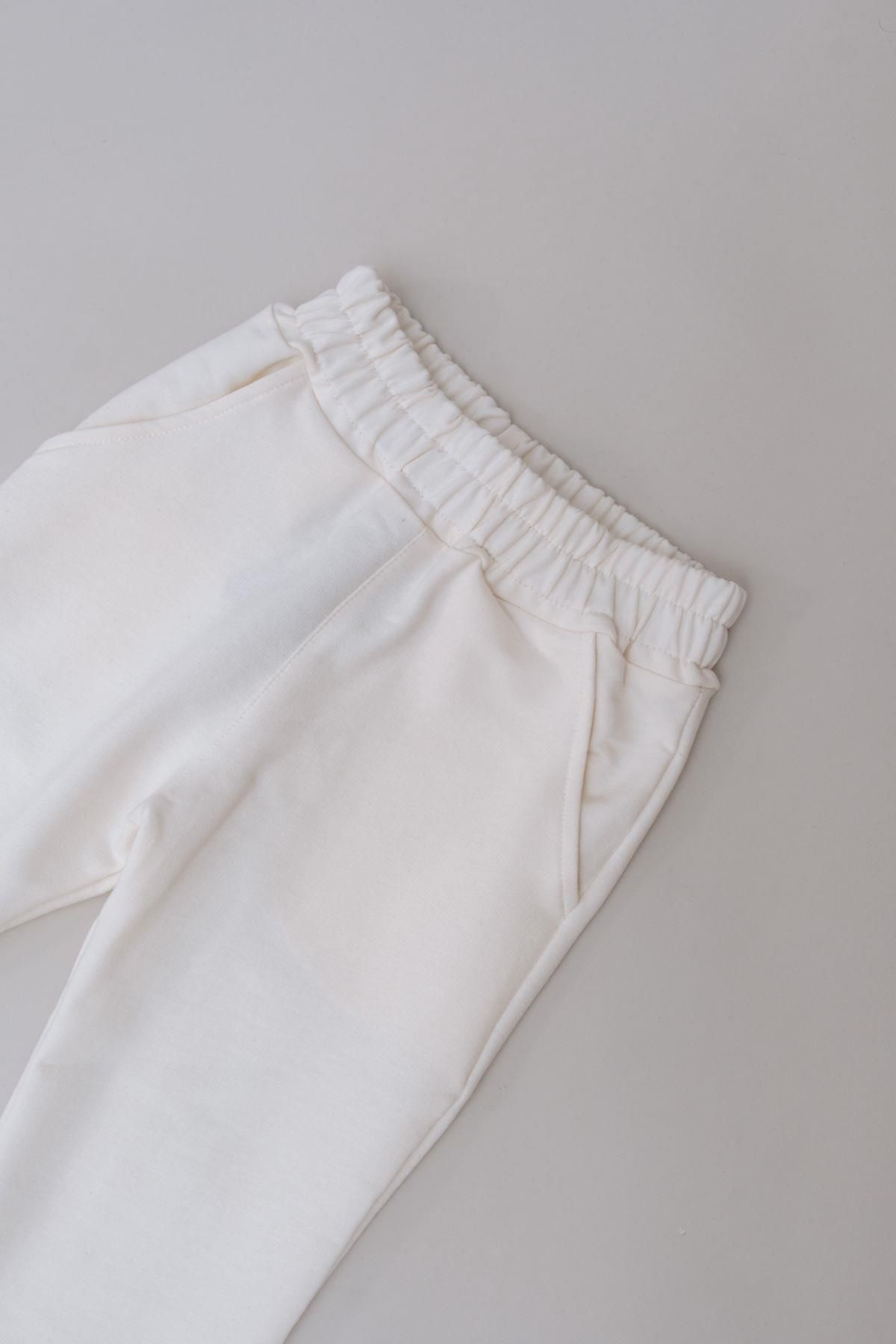 C&City-Jogginghose mit elastischem Bein für Mädchen 760 Ecru 8