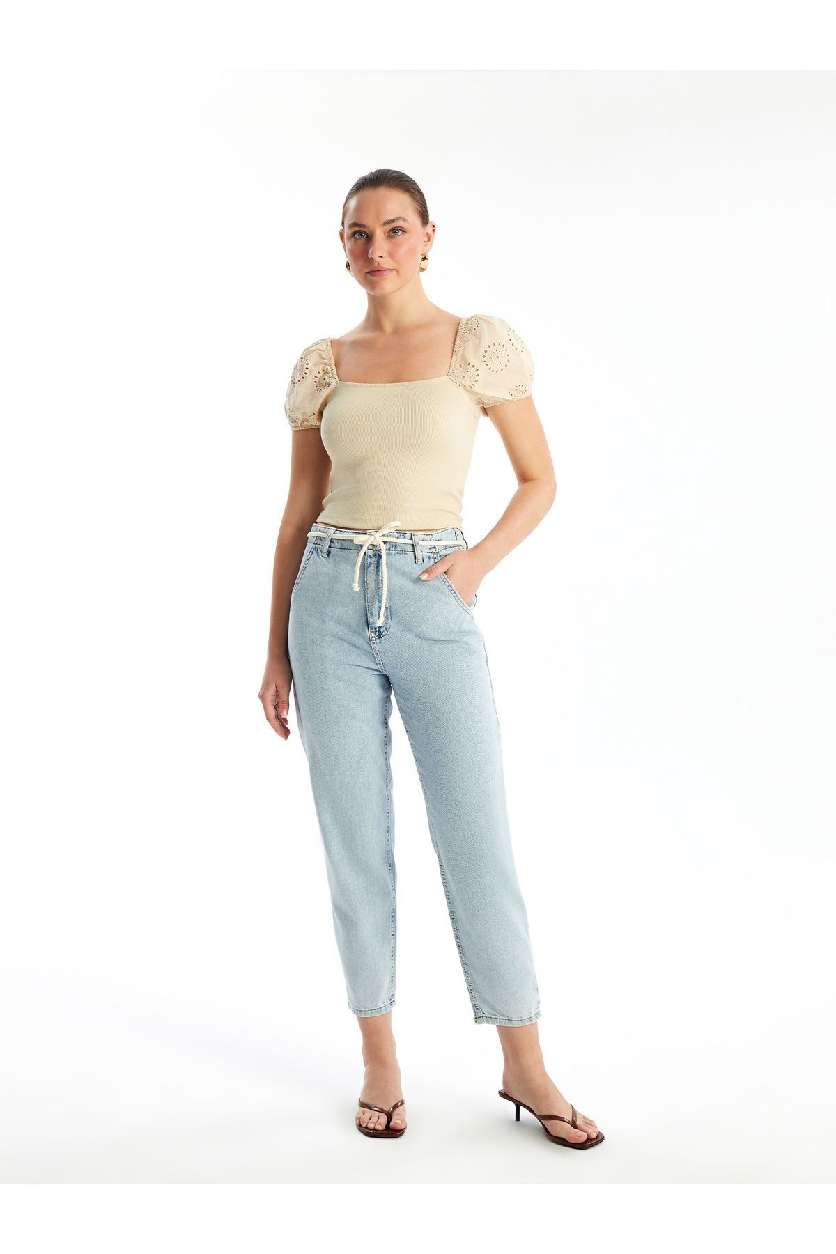 LC Waikiki Spodnie Jeansowe Damskie O Kroju Balonowym Kobieta - 24