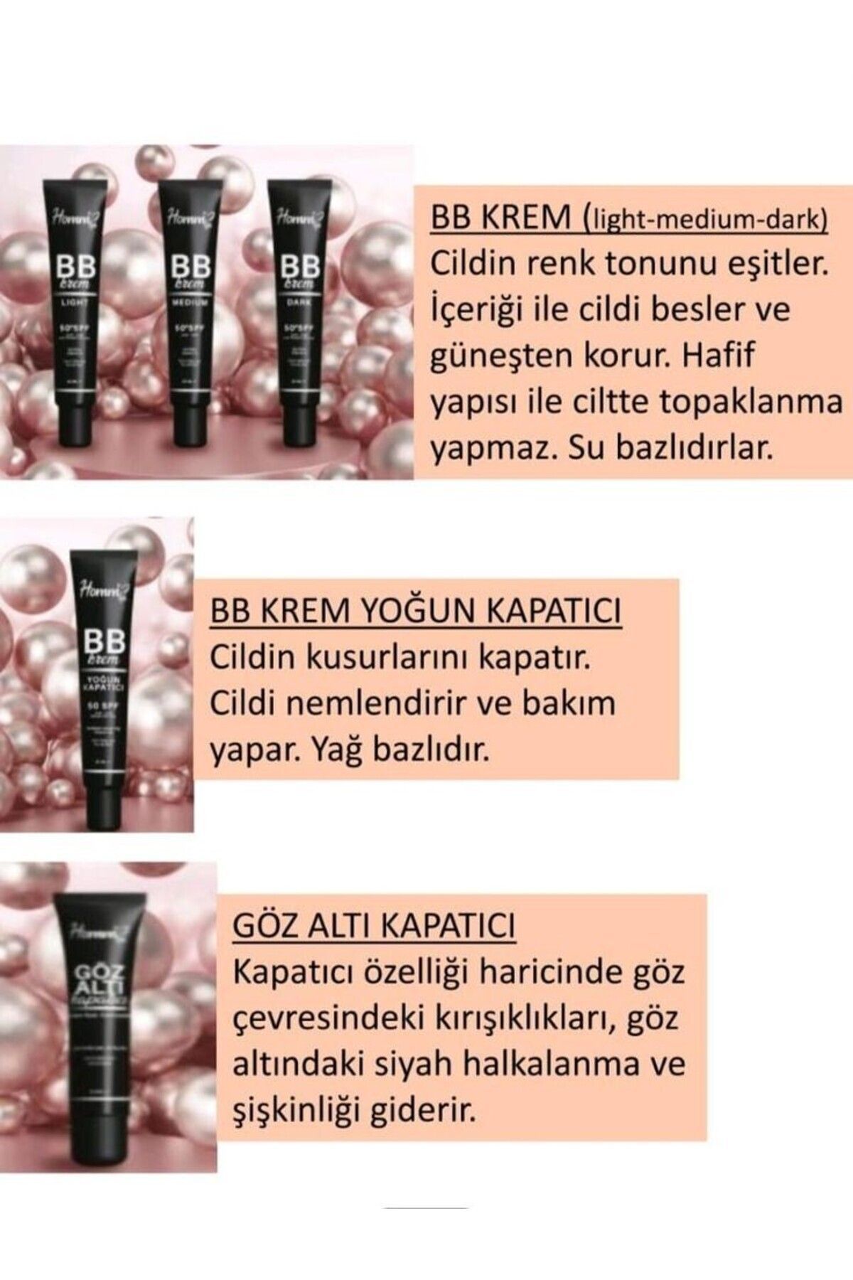 Homm Bitkisel-High Protection and Perfect Coverage: Homm Life Bb Cream (50 Spf, 40 ml) 3