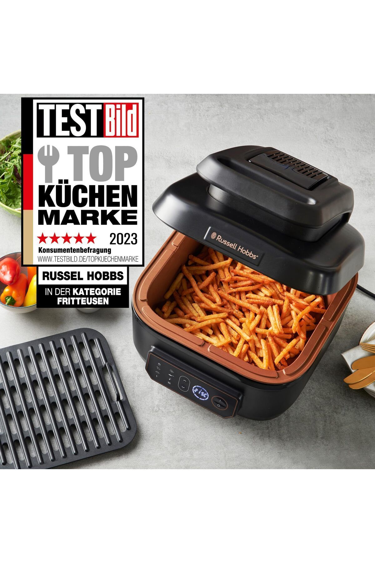 RUSSELL HOBBS Xl Family Rapid Air Fryer Grill & Multi- Fritöz 7 Farklı Pişirme Touch Screen Use Without Oil