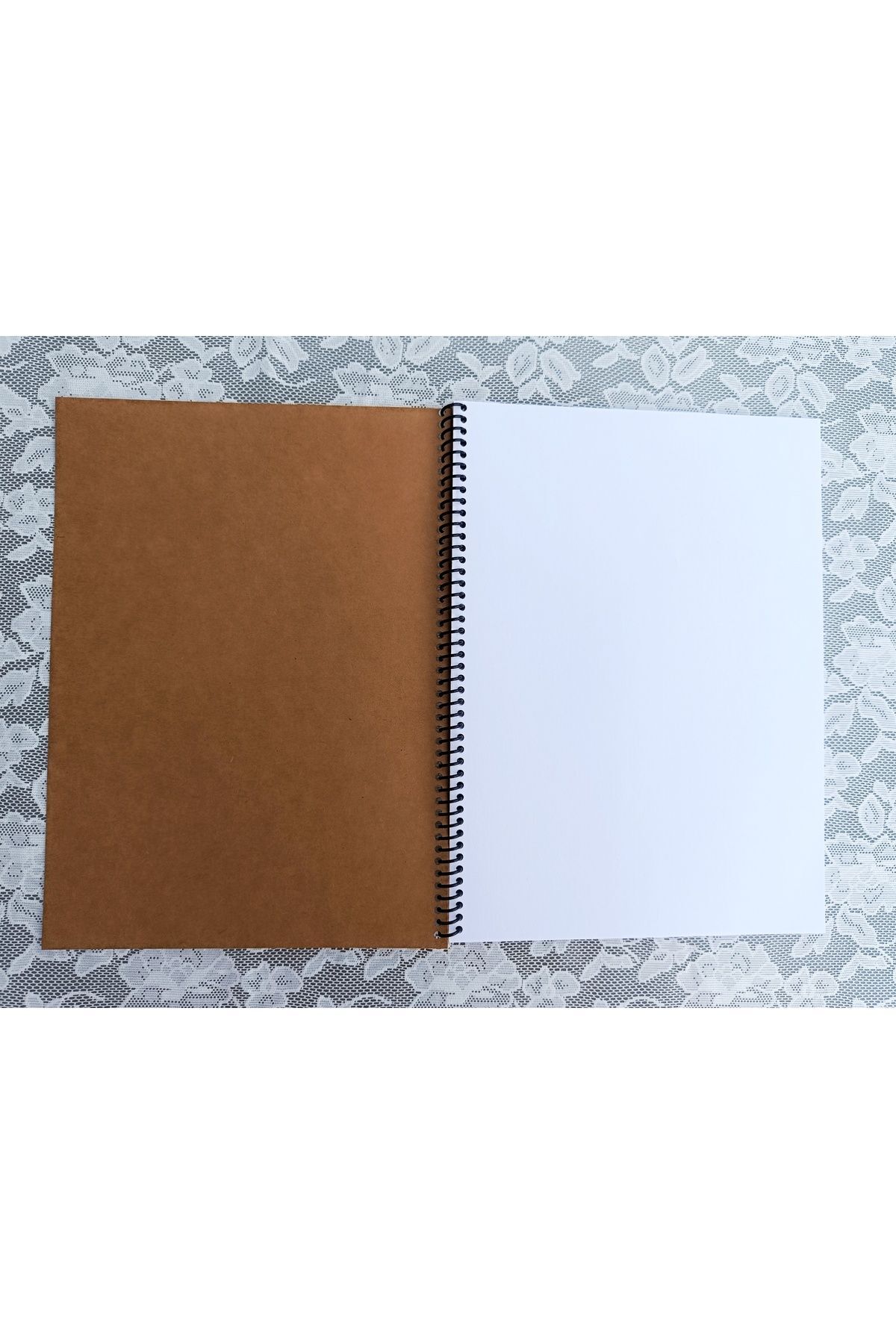 Pink Swan Craft-A4 Thick Kraft Cover Notebook – White Inside, 30 Sheets 60 Pages, Scrapbook, Bullet Journal, Sketchbook 1