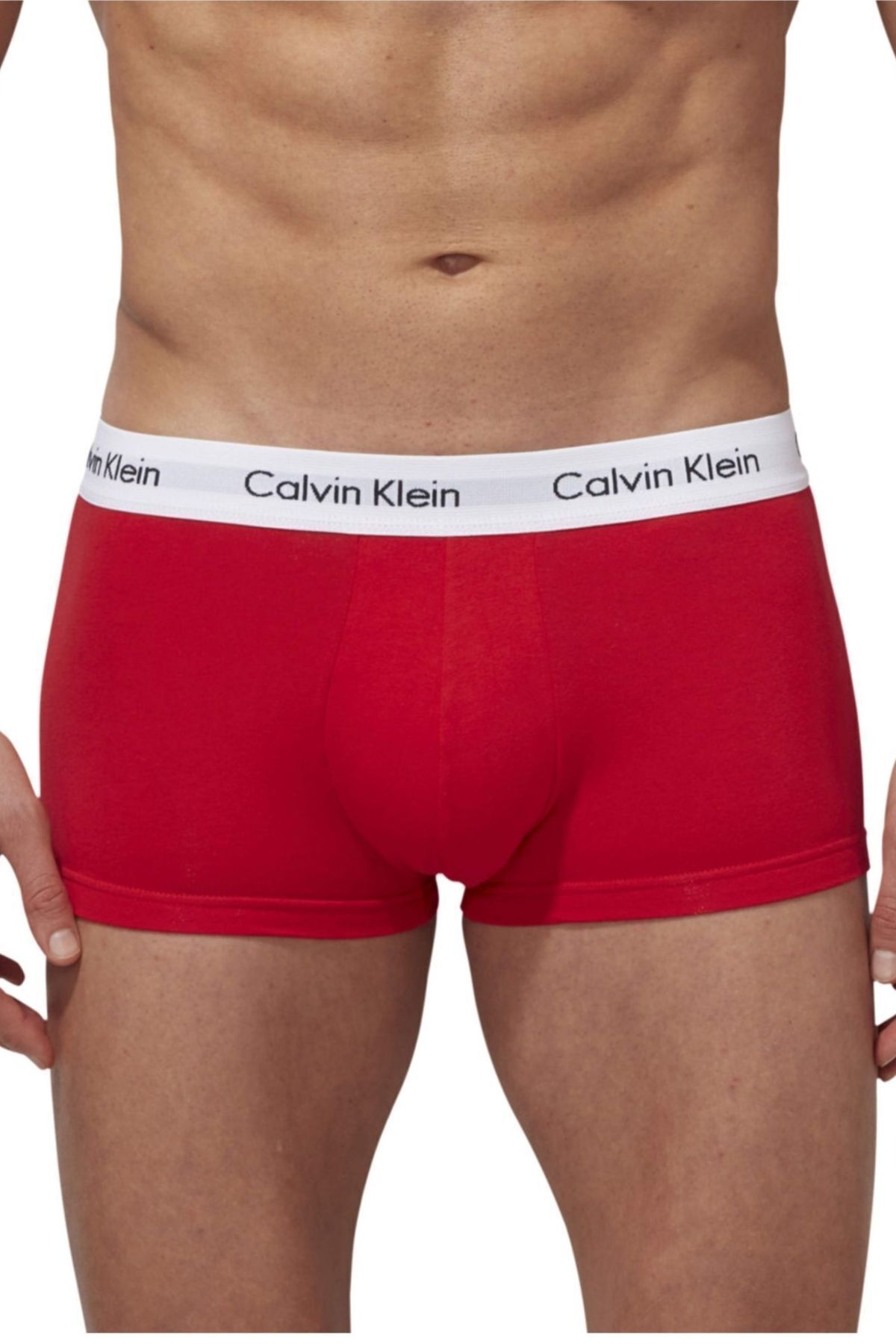 Calvin Klein Men s White dark blue red Boxer with Brand Logo and Elastic Band Suitable for Daily Use U2664g 03 Trendyol