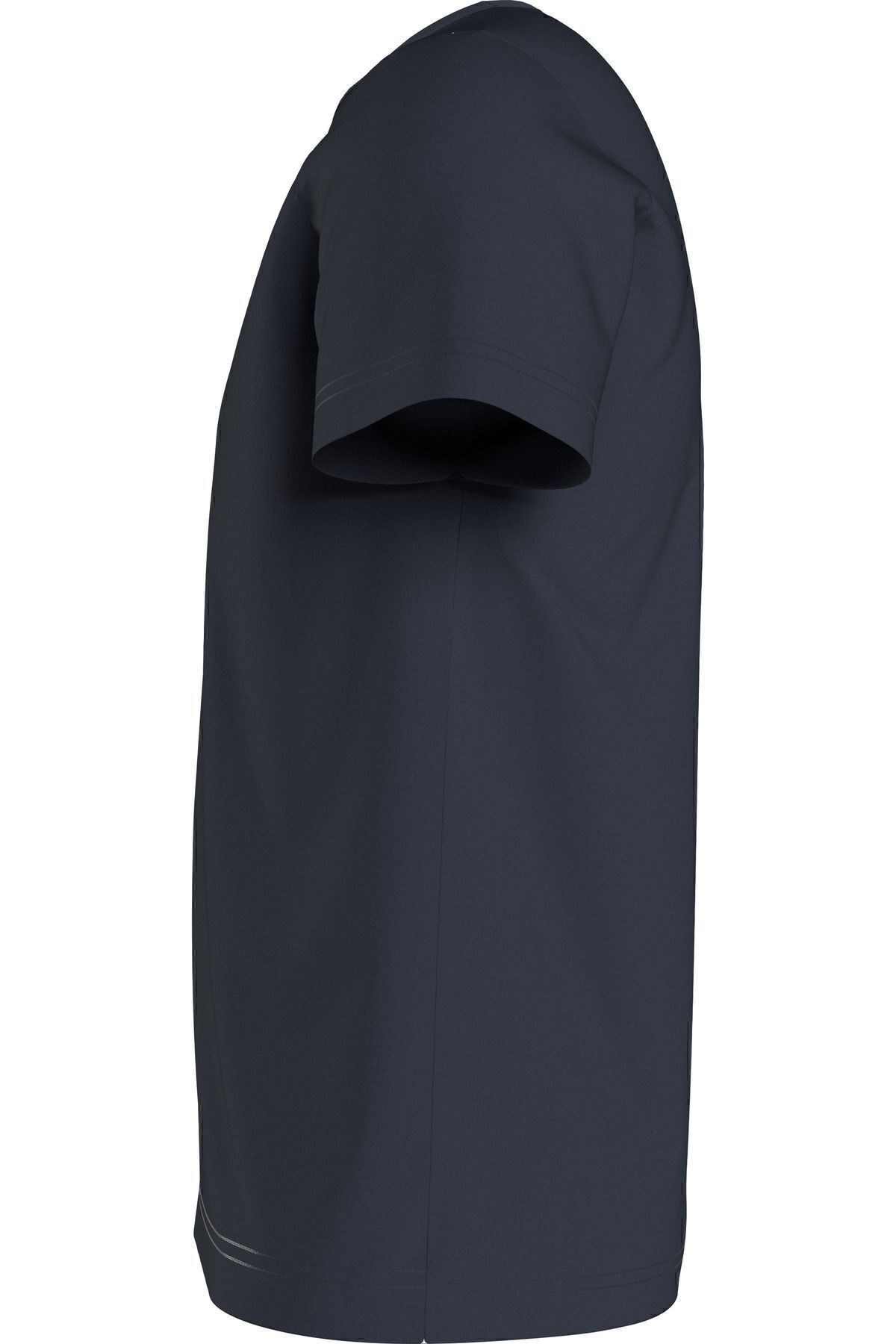 تی شرت آبی مردانه آرم پرچم نر یقه پنبه ارگانیک خالص برای استفاده روزانه مناسب است Tommy Hilfiger