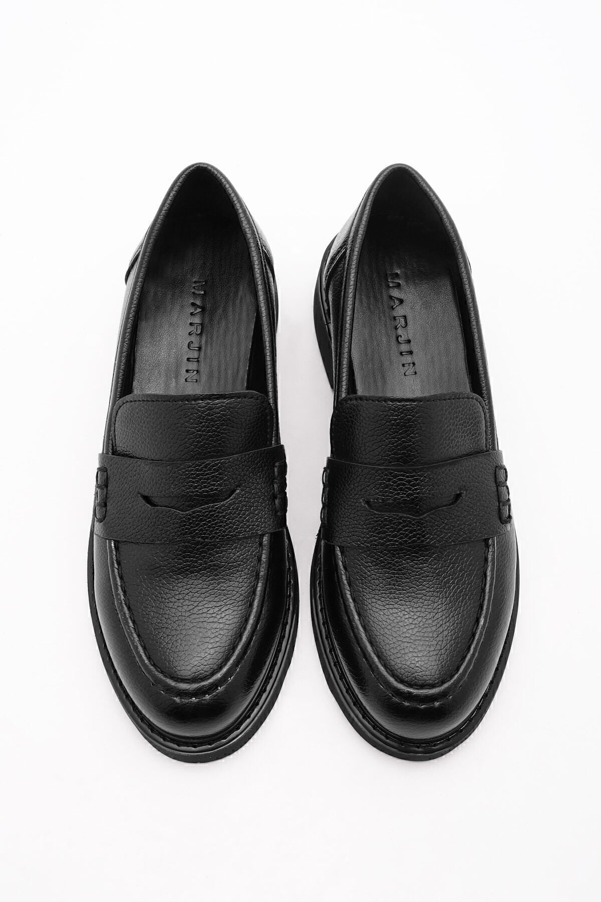 Kadın Loafer Günlük Klasik Ayakkabı Casual Makosen Fonle siyah