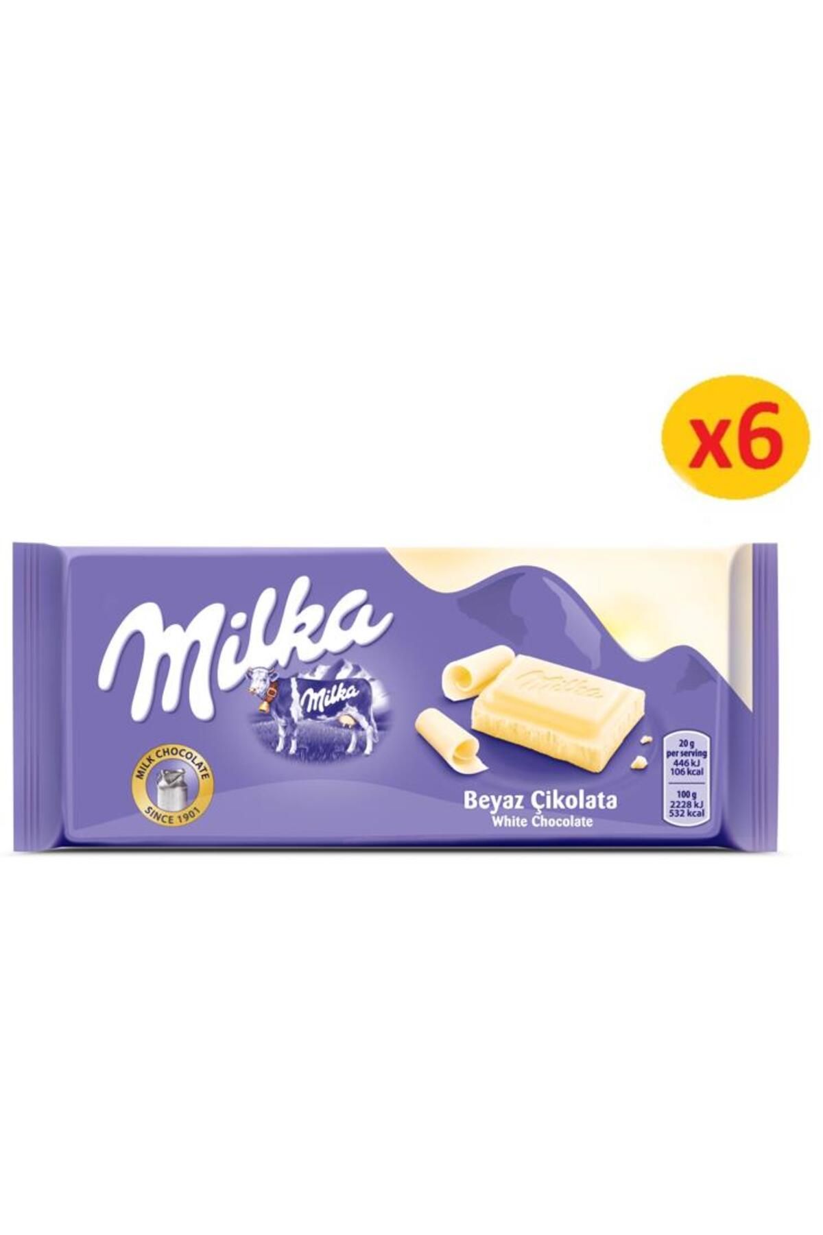 Milka Beyaz Çikolata 80gr - 6 Adet