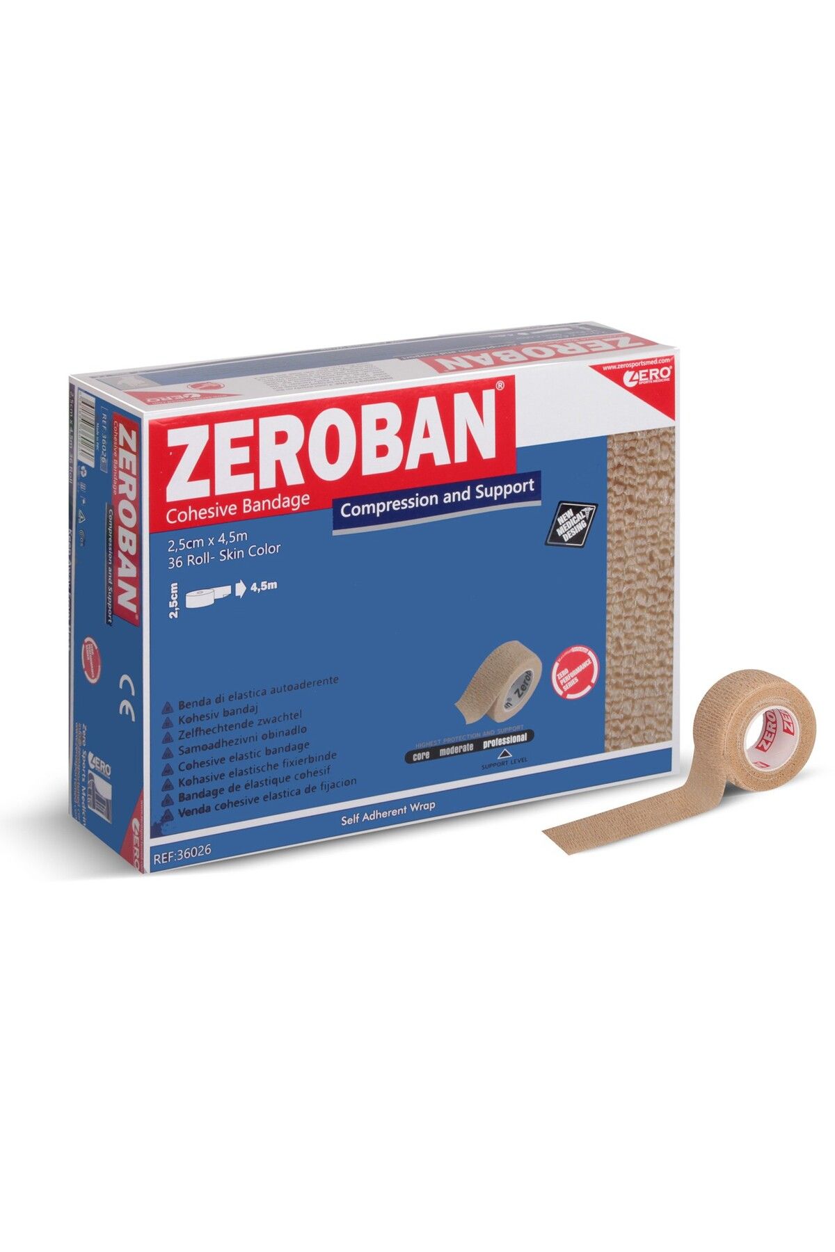 Zero Sports Medicine Zeroban Ten 2,5 Cm X 4,5 M Coban Bandaj