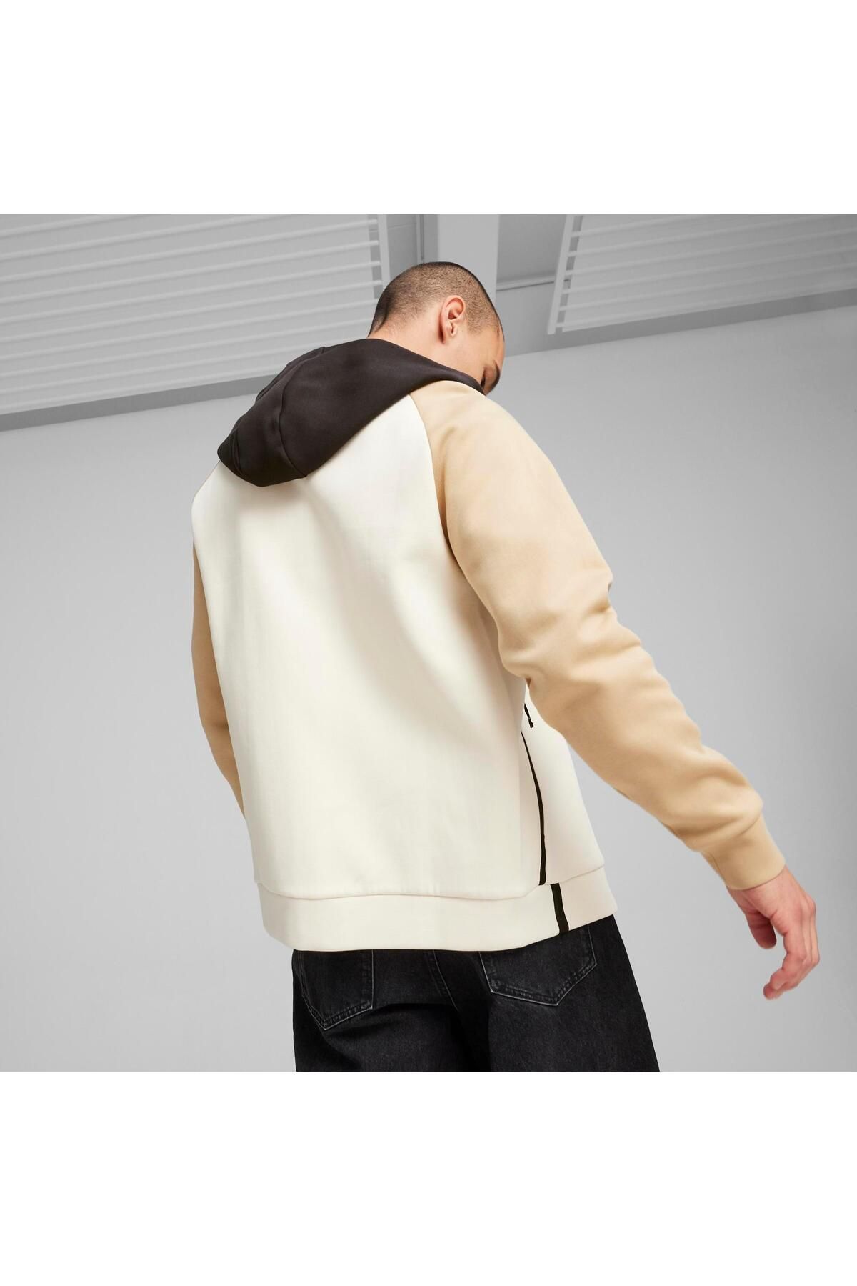 سویشرت خاکستری مردانه TECH FULL ZIP اورجینال Puma