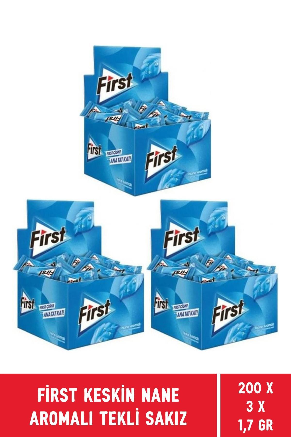 First Keskin Nane Aromalı Tekli Sakız 1,7 gr - 600 Adet - Fiyatı