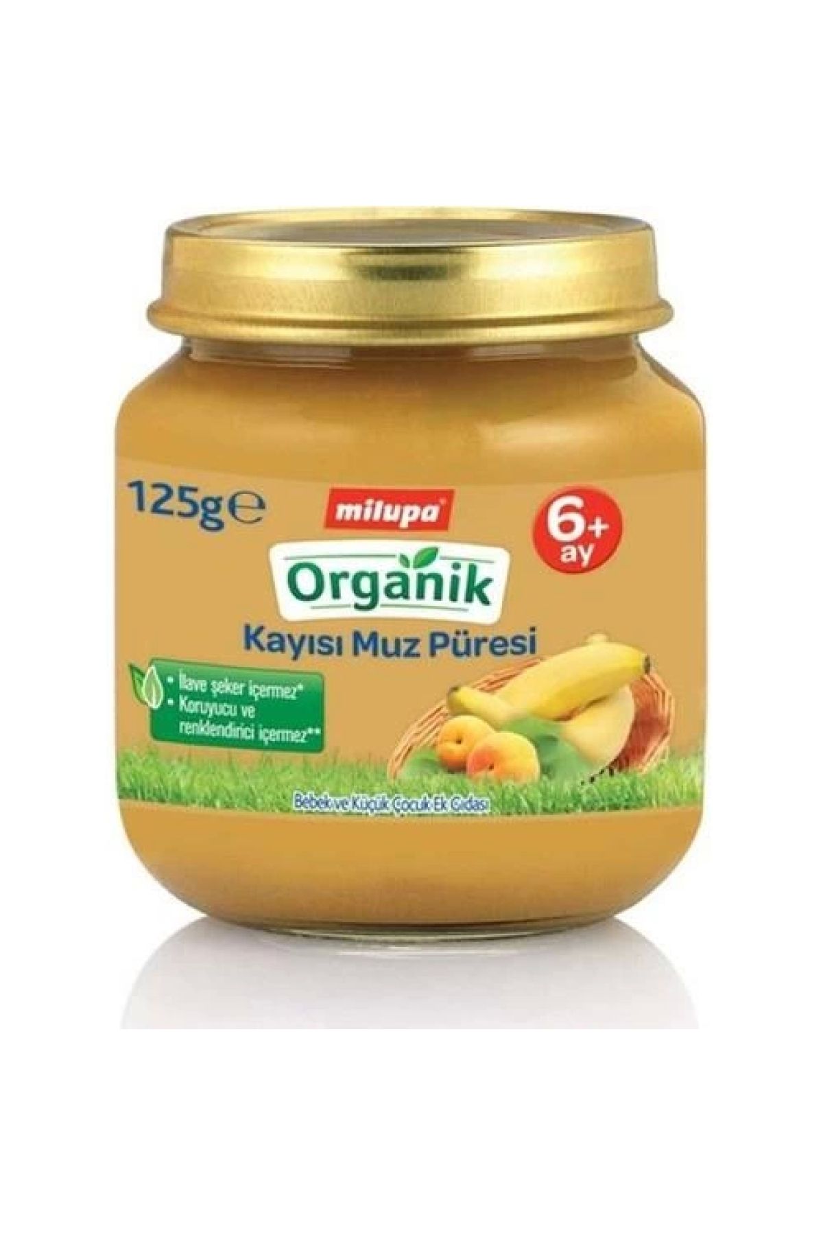 Milupa Organik Kayısı Muz Püresi Kavanoz 125 G 6 Ay