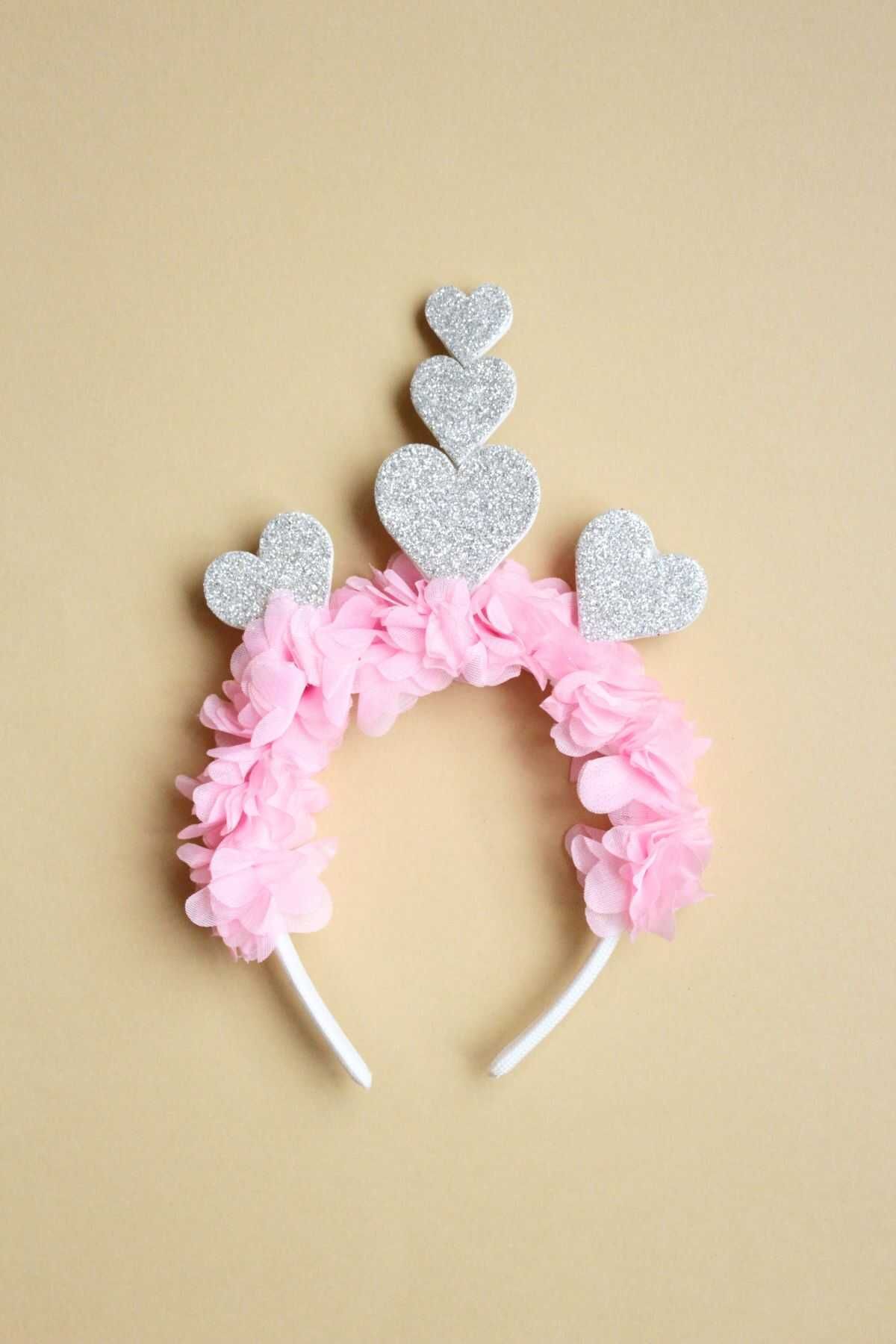 Little Honey Bunnies-Pink Glitter Heart High Crown 1