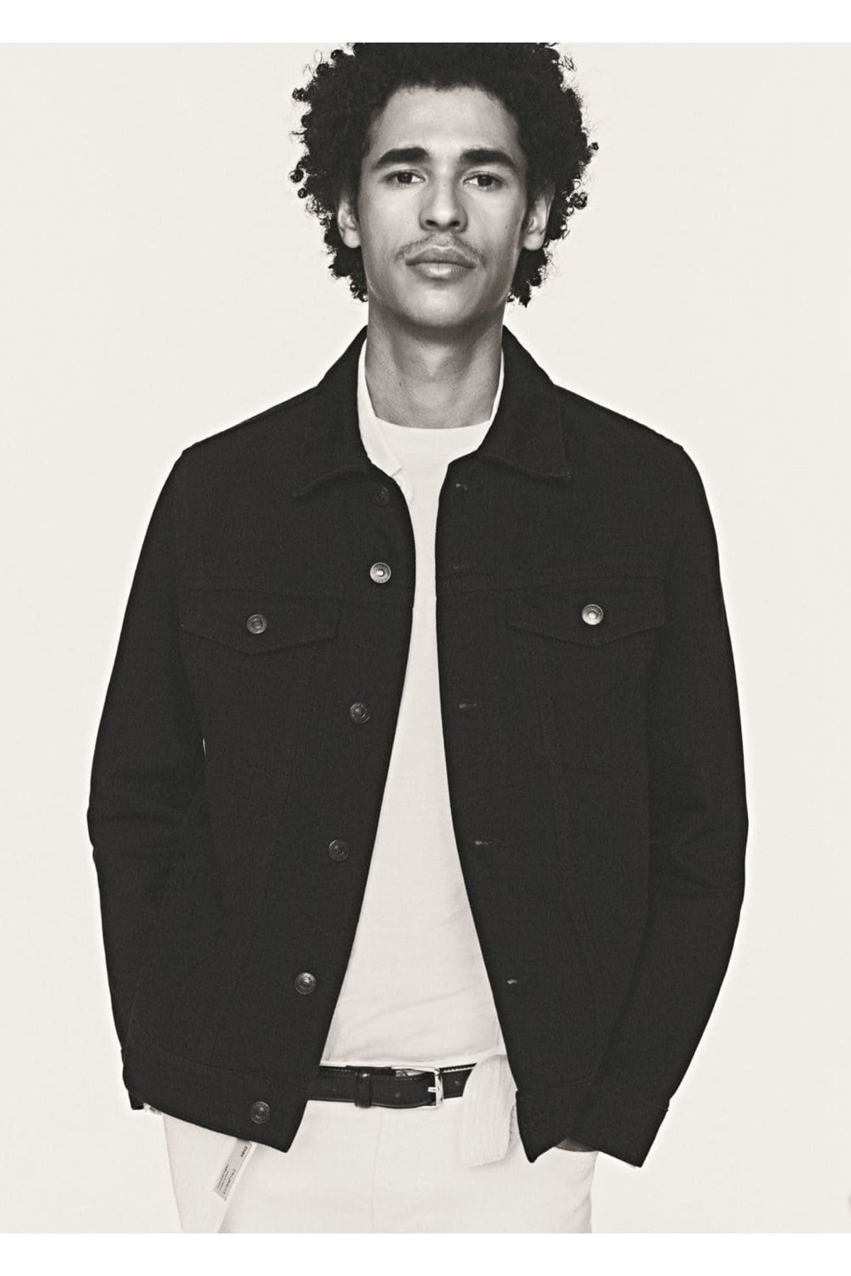 کت مشکی مردانه سیاه CEP DENiM یقه اورجینال MANGO Man