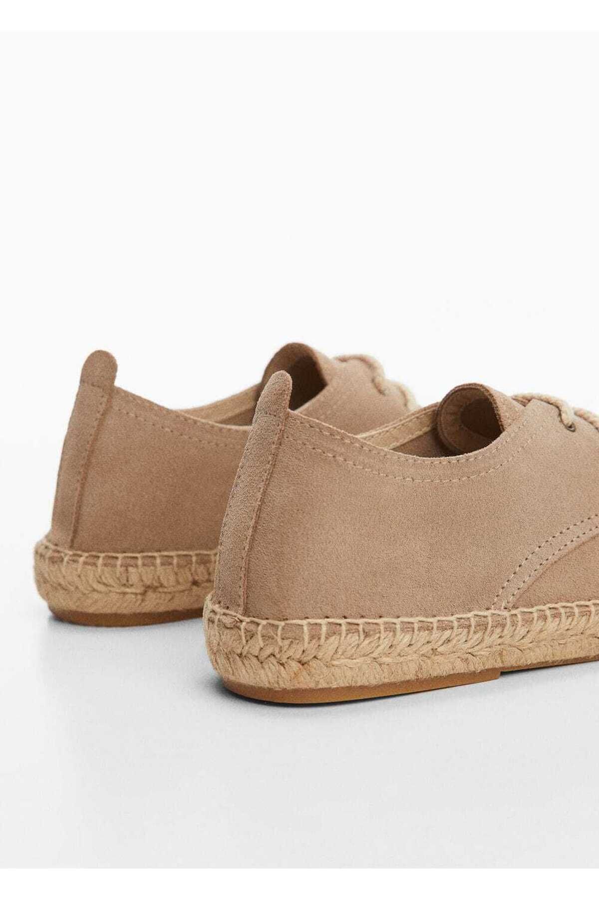 MANGO Kids-Krajková semišová espadrilka 3