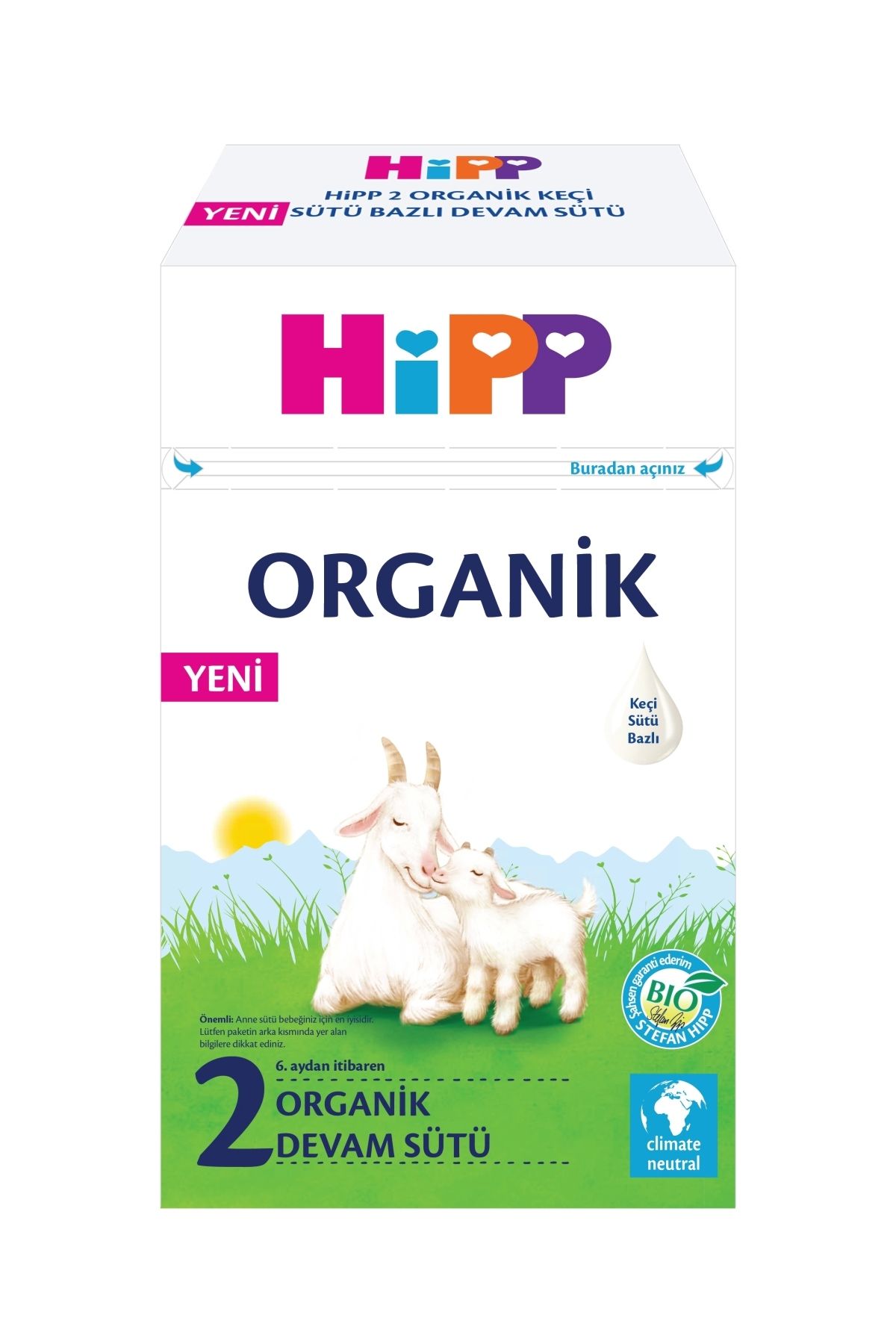 Hipp 2 Organik Keçisütü Bazlı Bebek Devam Sütü 400 gr