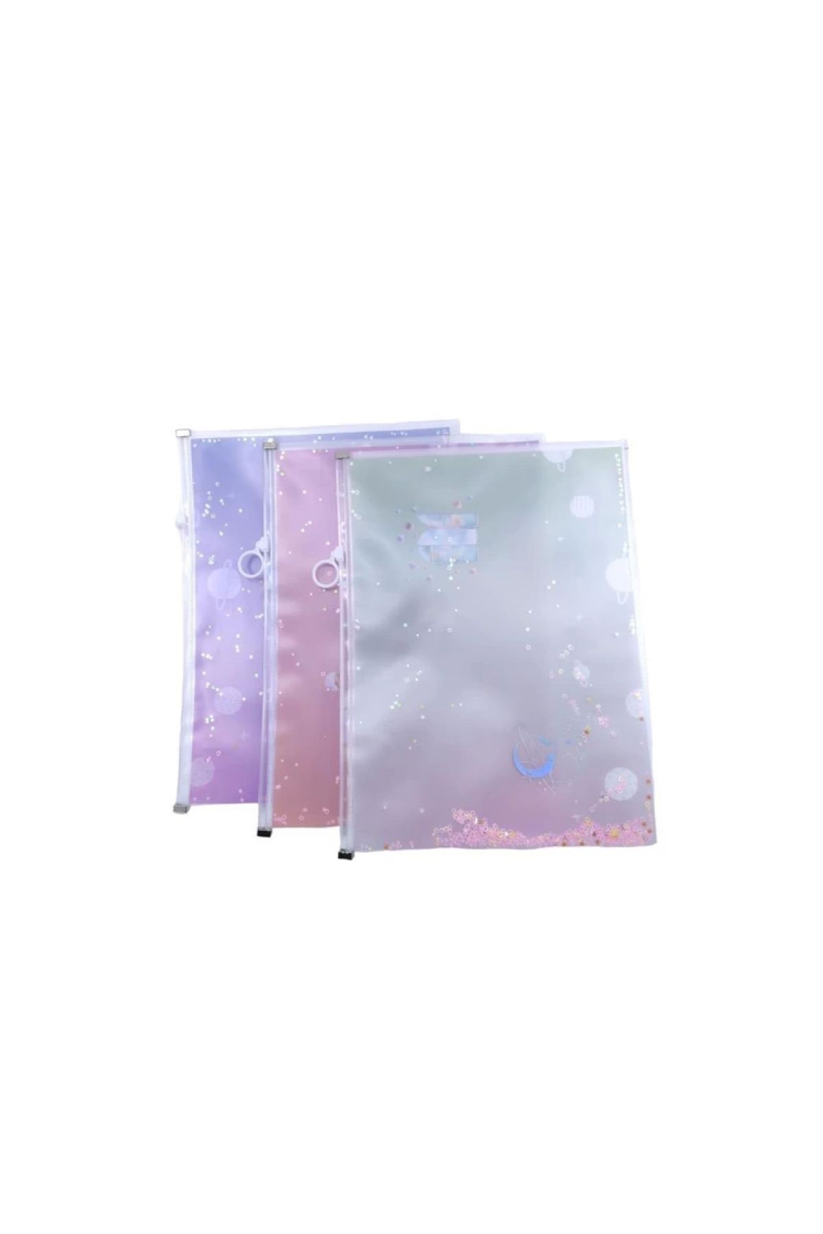 Südor-Sb32 A4 Patterned Zippered File with Sequin 2