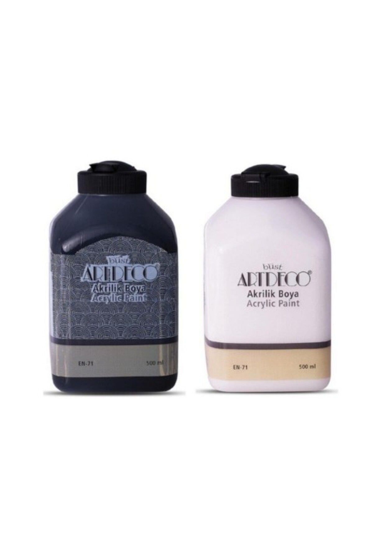 Artdeco Akrilik Boya 500ml Beyaz 500ml Siyah